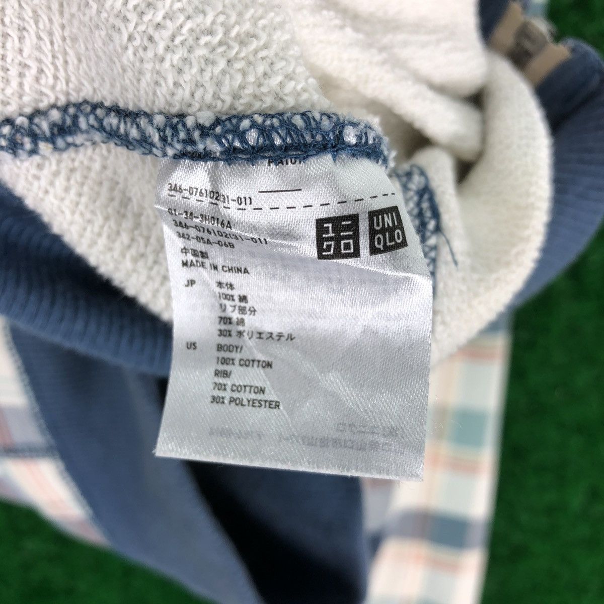 Japanese Brand × Uniqlo Uniqlo Zipper Sweater Hoodie Checkered Size US XS / EU 42 / 0 - 16 Thumbnail