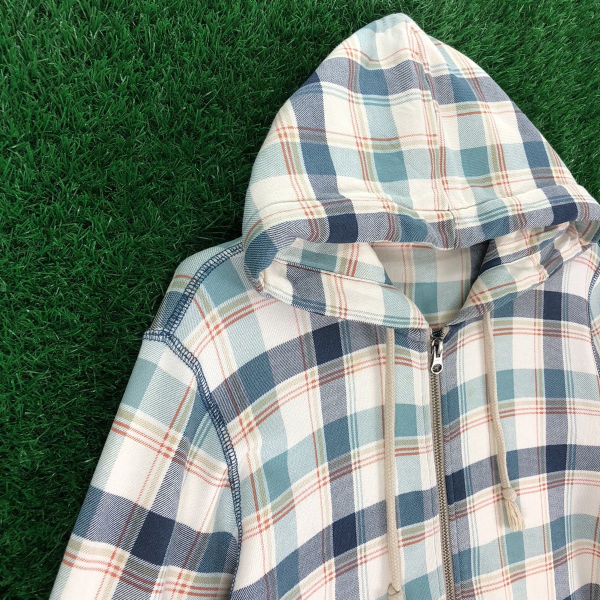 Japanese Brand × Uniqlo Uniqlo Zipper Sweater Hoodie Checkered Size US XS / EU 42 / 0 - 2 Thumbnail