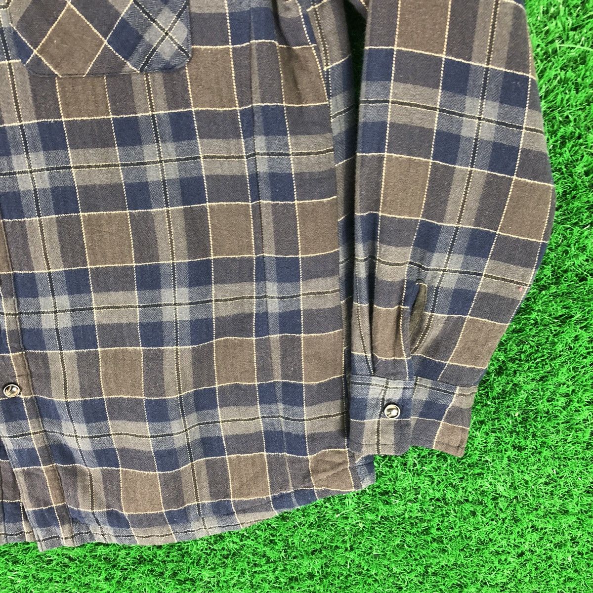 Japanese Brand Flannel Checkered Fleece Lining Travis Scott Style Size US M / EU 48-50 / 2 - 3 Thumbnail