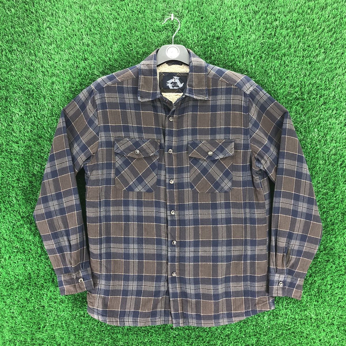 Japanese Brand Flannel Checkered Fleece Lining Travis Scott Style Size US M / EU 48-50 / 2 - 1 Thumbnail