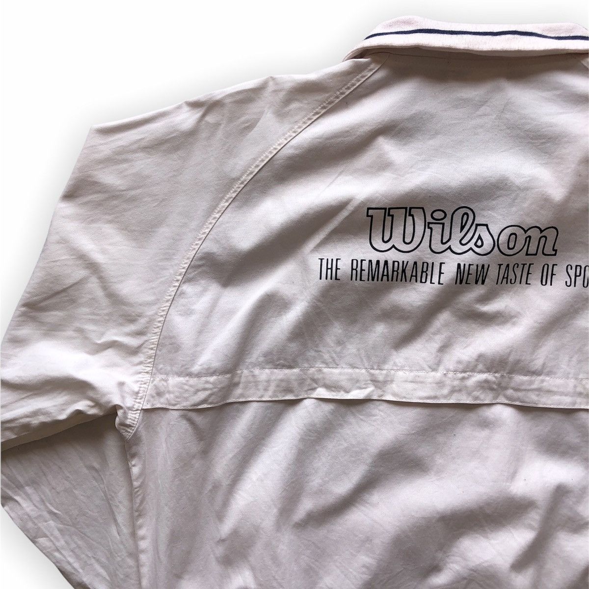 Japanese Brand Vintage Wilson Zipper Sweater Big logo Size US L / EU 52-54 / 3 - 6 Thumbnail