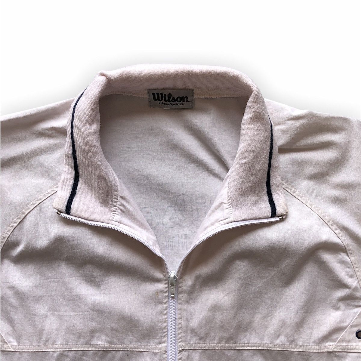 Japanese Brand Vintage Wilson Zipper Sweater Big logo Size US L / EU 52-54 / 3 - 2 Thumbnail