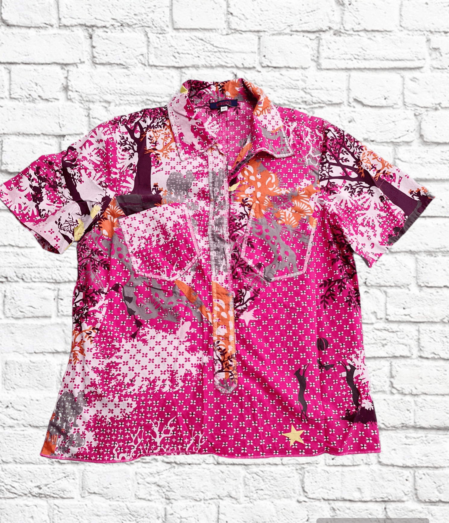 Kenzo Kenzo Floral Jungle Printed Shirt 1990's - 2YK Size M / US 6-8 / IT 42-44 - 1 Thumbnail