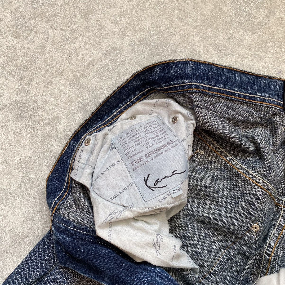 Karl Kani Vintage 90s Karl Kani Patchwork Denim Baggy Jeans Size US 30 / EU 46 - 11 Thumbnail