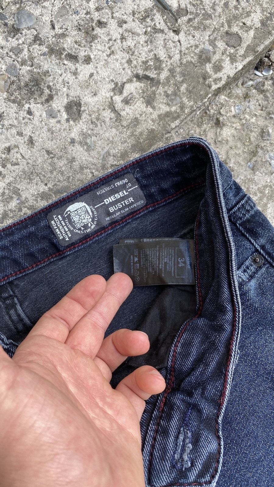 Diesel DIESEL BUSTER Denim Jeans Stretch Regular Size US 34 / EU 50 - 7 Thumbnail