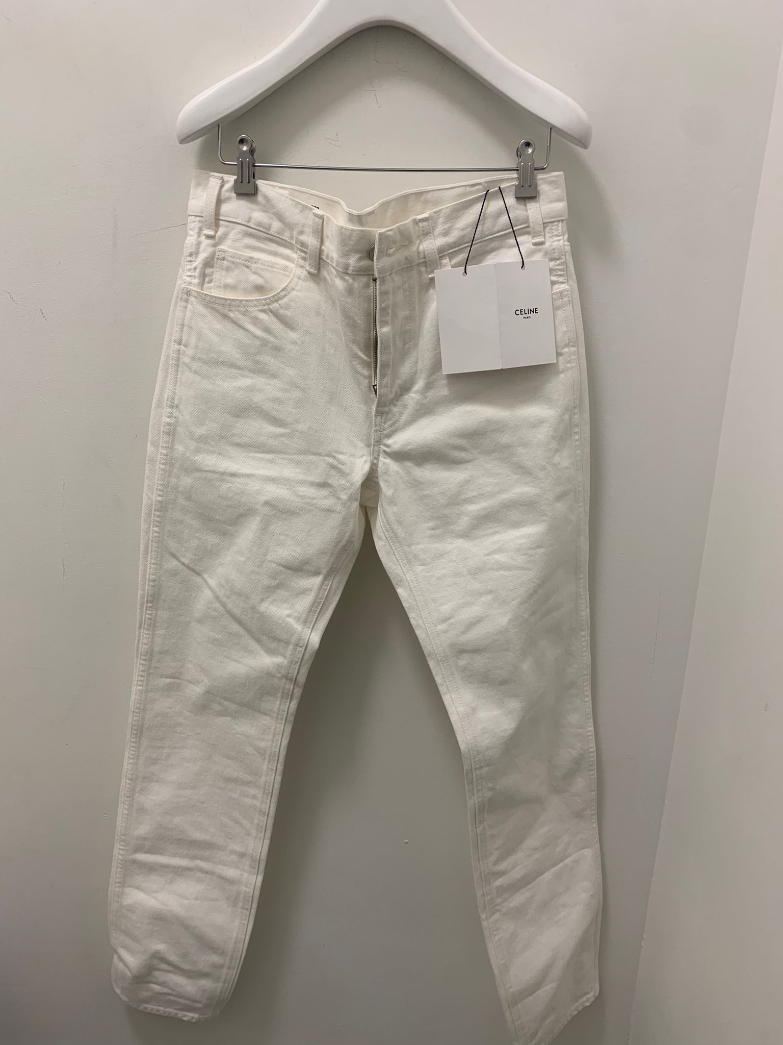 Celine Jeans Slim Taile Basse in White Size US 27 - 2 Thumbnail