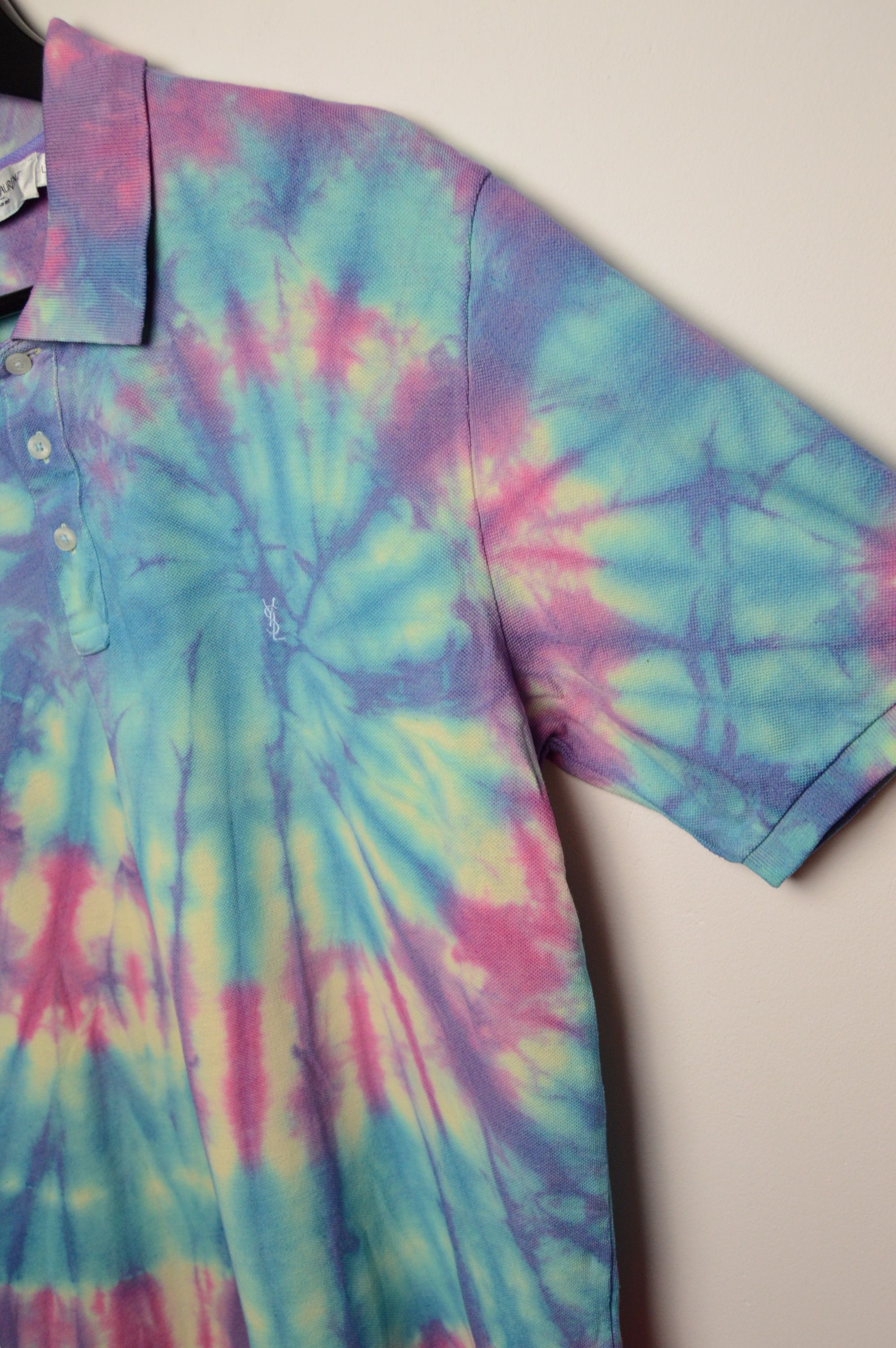 Yves Saint Laurent ysl polo tie dye vintage Size US L / EU 52-54 / 3 - 8 Thumbnail