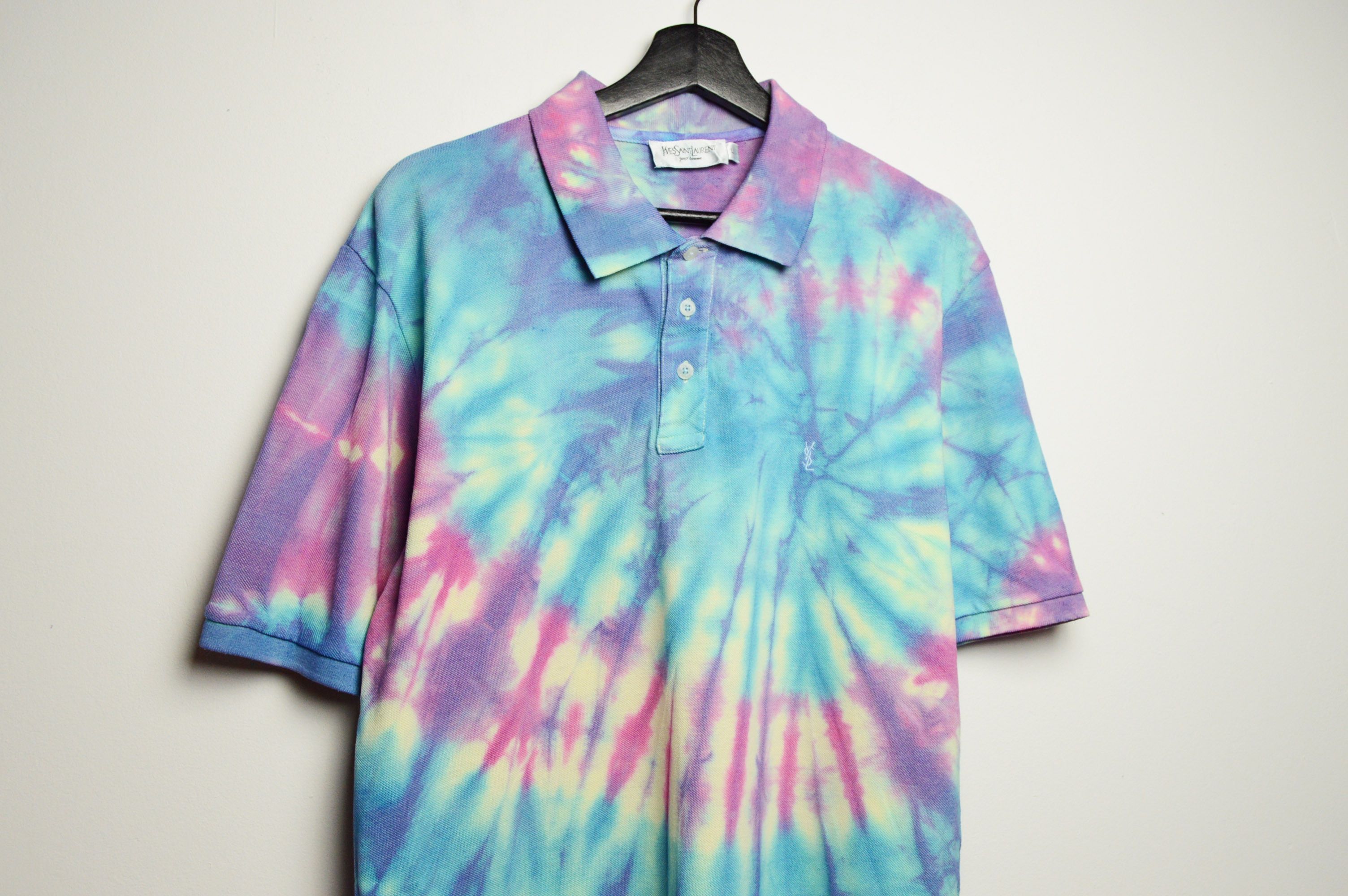Yves Saint Laurent ysl polo tie dye vintage Size US L / EU 52-54 / 3 - 3 Thumbnail
