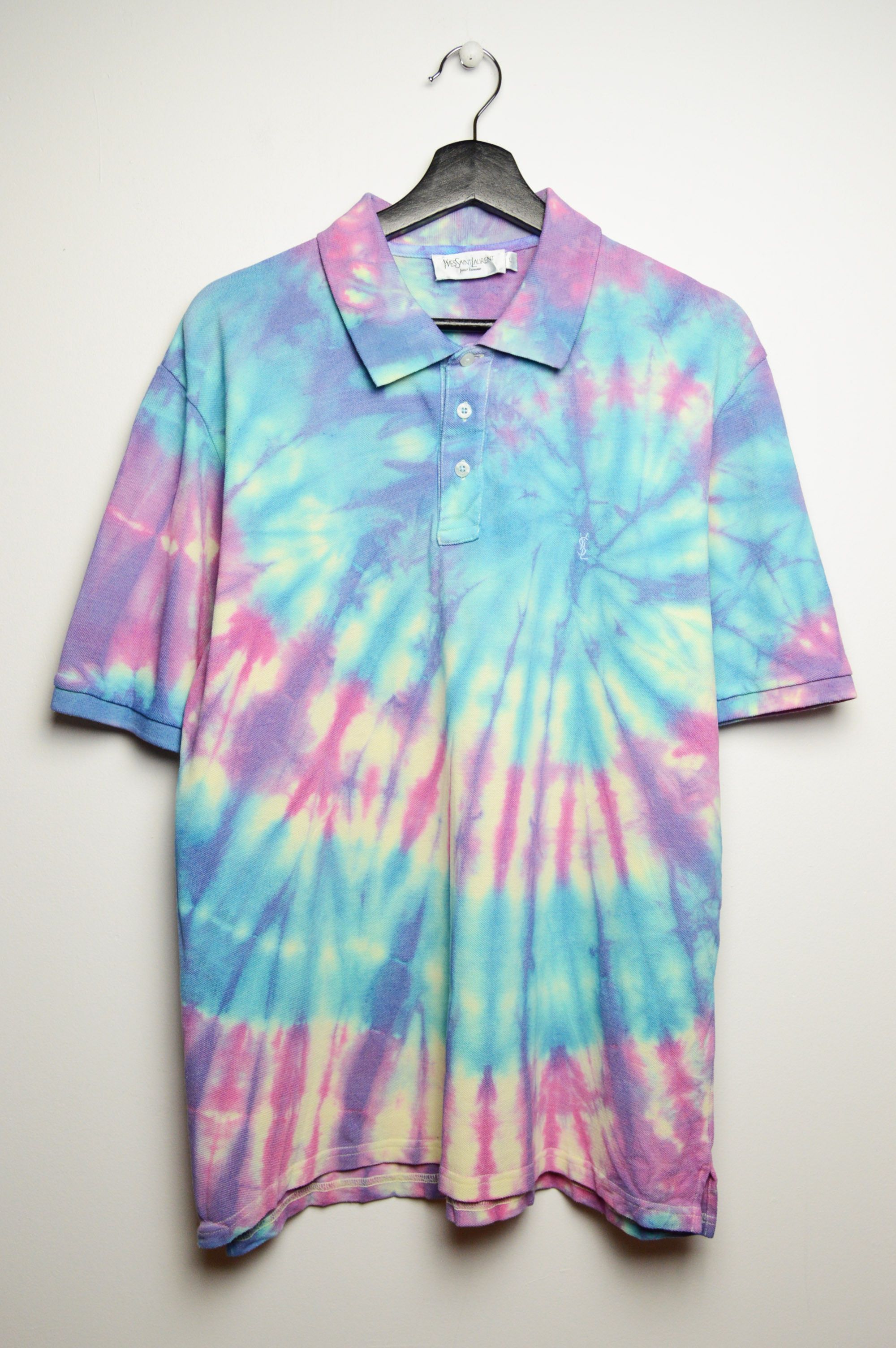 Yves Saint Laurent ysl polo tie dye vintage Size US L / EU 52-54 / 3 - 1 Thumbnail
