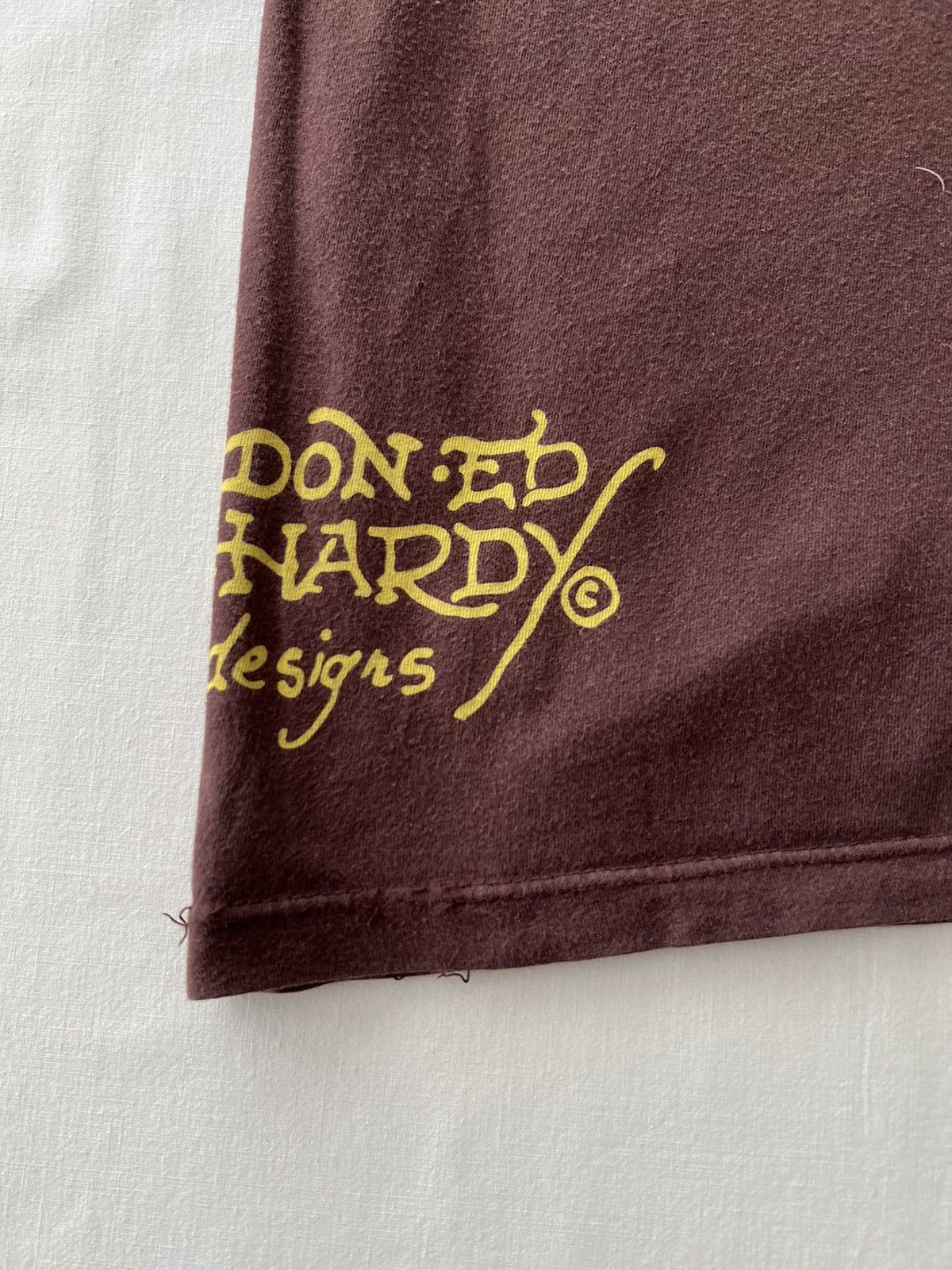 Ed Hardy Ed Hardy Christian Audigier Skull Streetwear Brown Tee Size US M / EU 48-50 / 2 - 13 Thumbnail