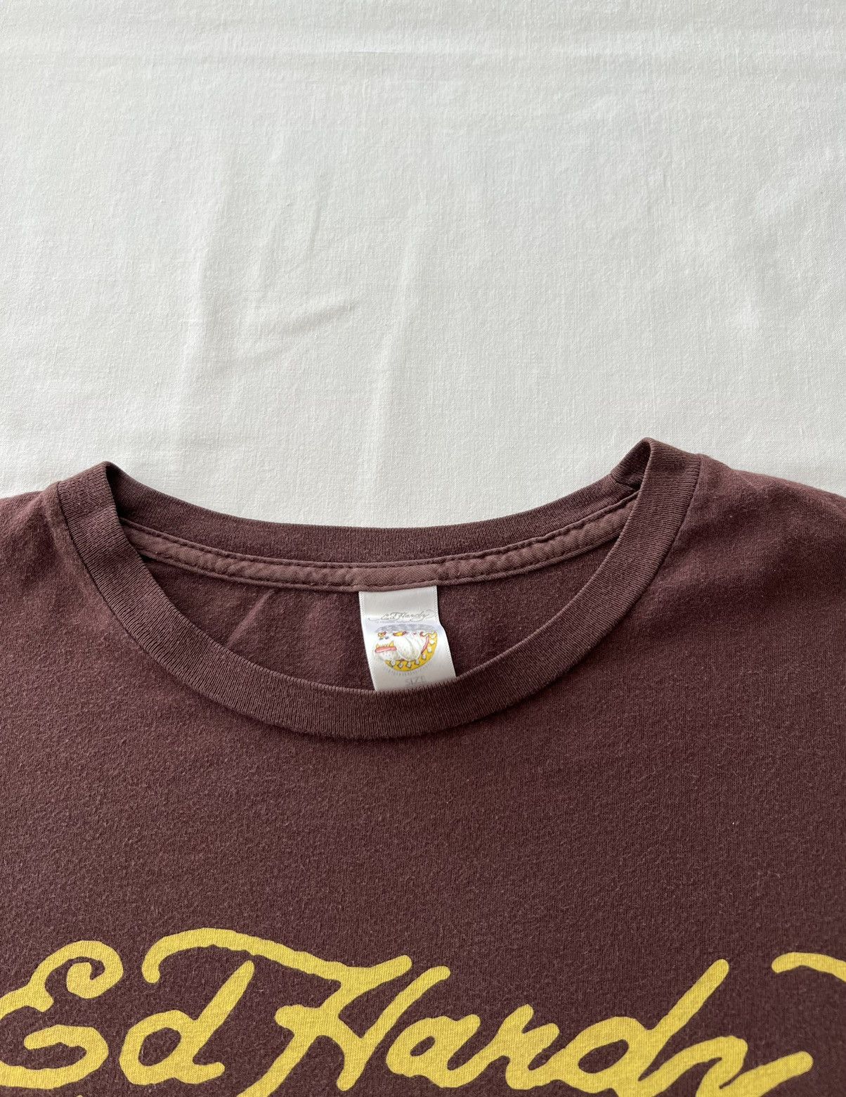 Ed Hardy Ed Hardy Christian Audigier Skull Streetwear Brown Tee Size US M / EU 48-50 / 2 - 9 Thumbnail