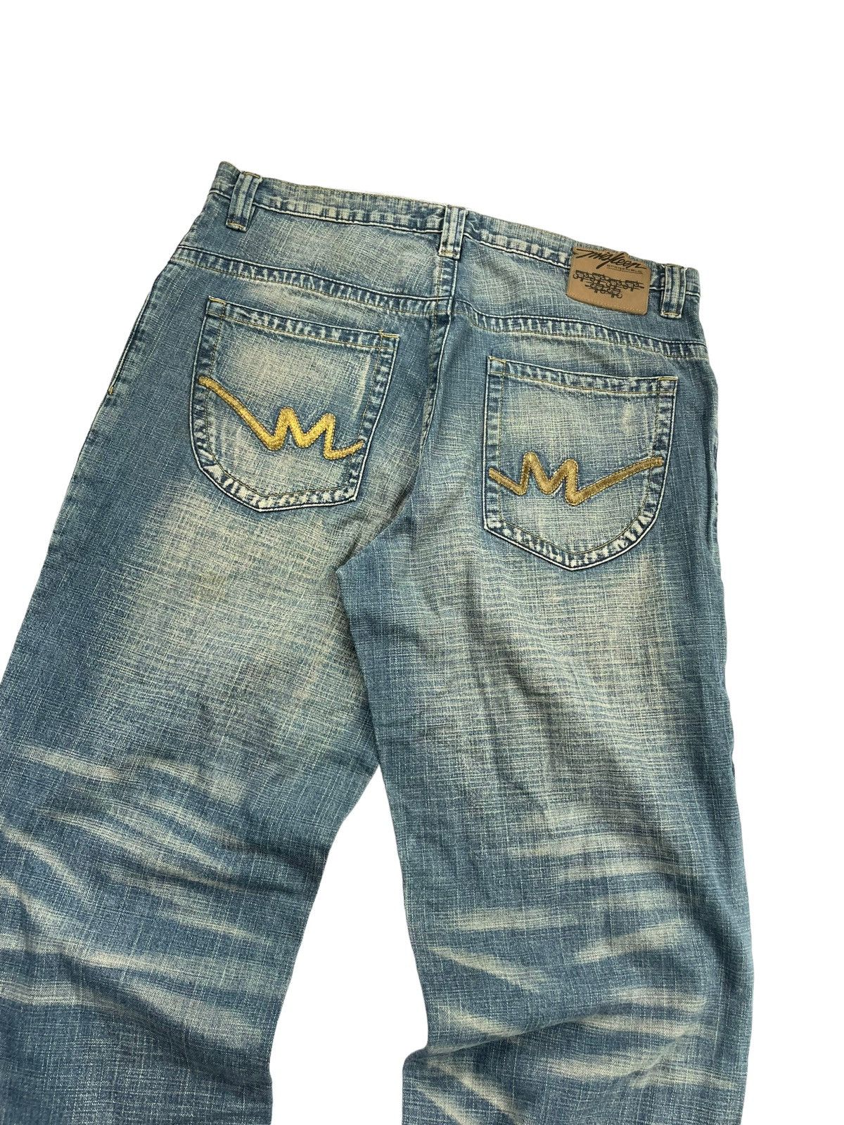 JNCO Vintage Miskeen Embroidered Baggy Y2K Jeans 36x34 Size US 36 / EU 52 - 3 Thumbnail