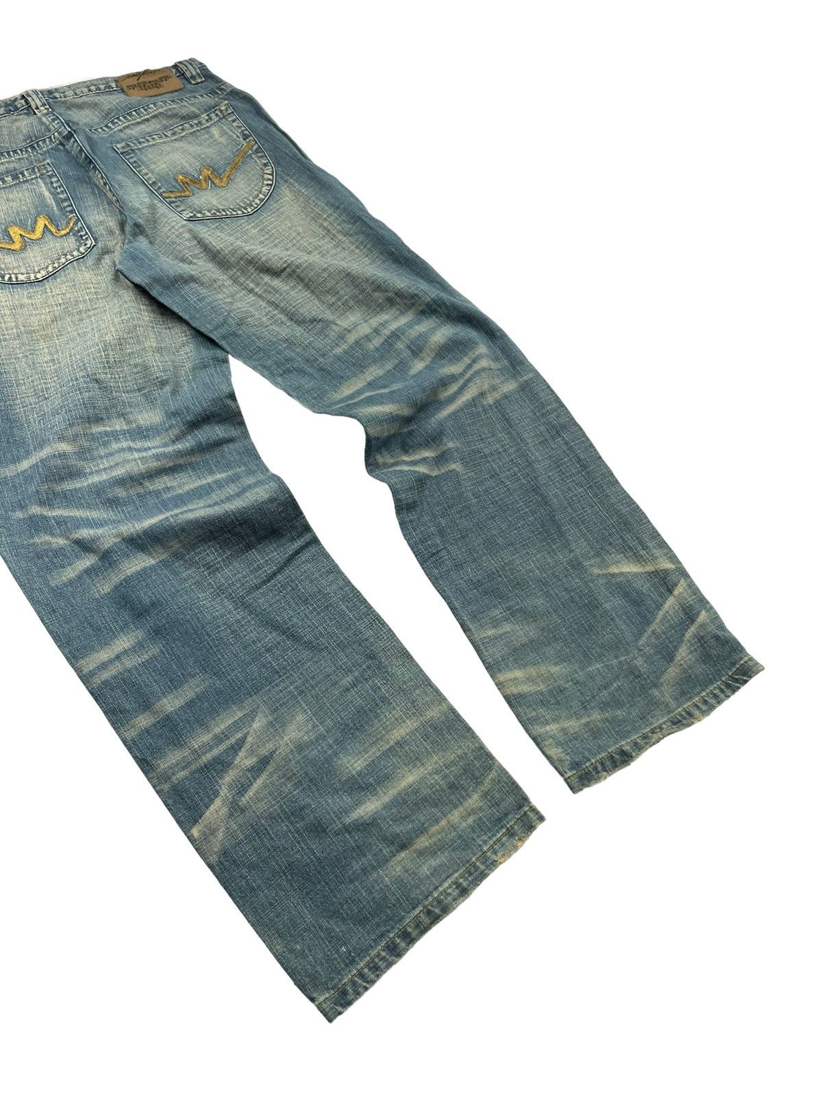 JNCO Vintage Miskeen Embroidered Baggy Y2K Jeans 36x34 Size US 36 / EU 52 - 6 Thumbnail