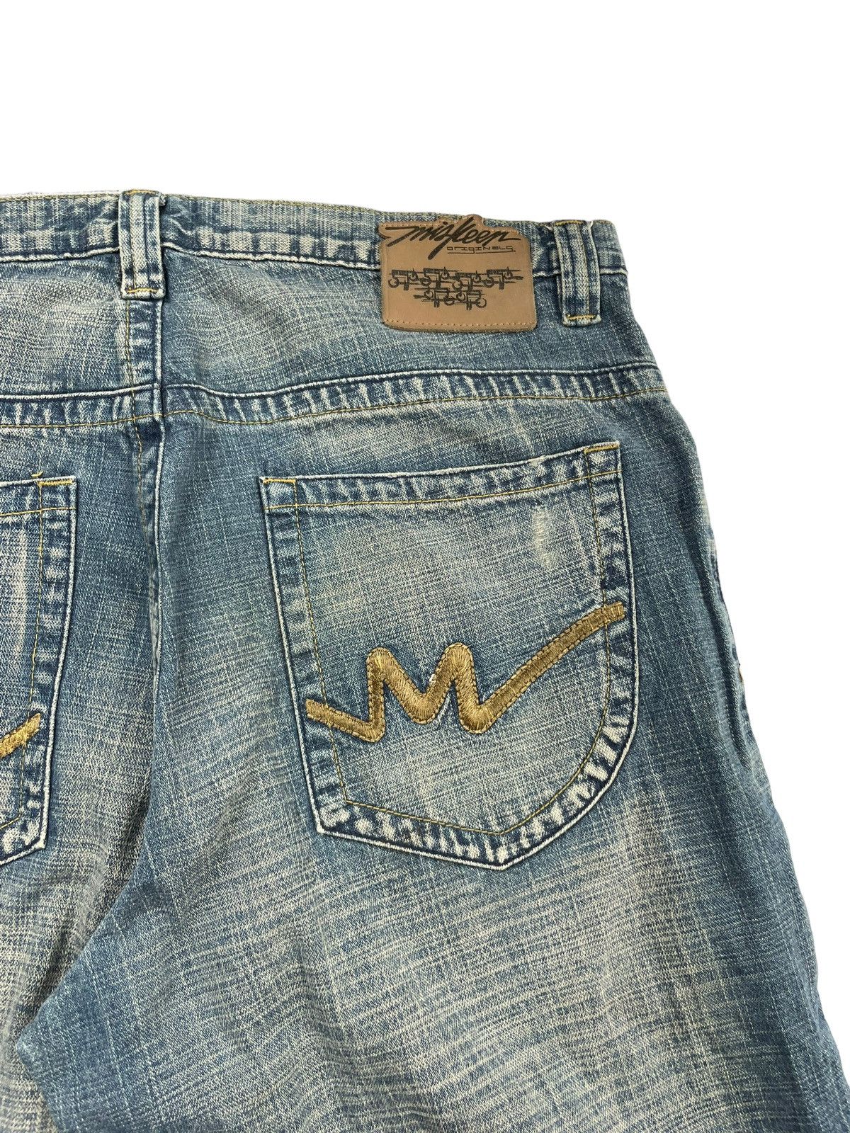 JNCO Vintage Miskeen Embroidered Baggy Y2K Jeans 36x34 Size US 36 / EU 52 - 5 Thumbnail