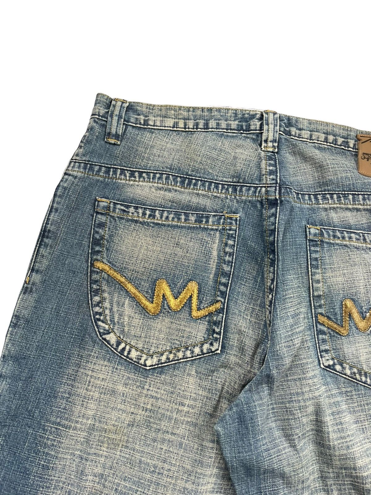JNCO Vintage Miskeen Embroidered Baggy Y2K Jeans 36x34 Size US 36 / EU 52 - 4 Thumbnail