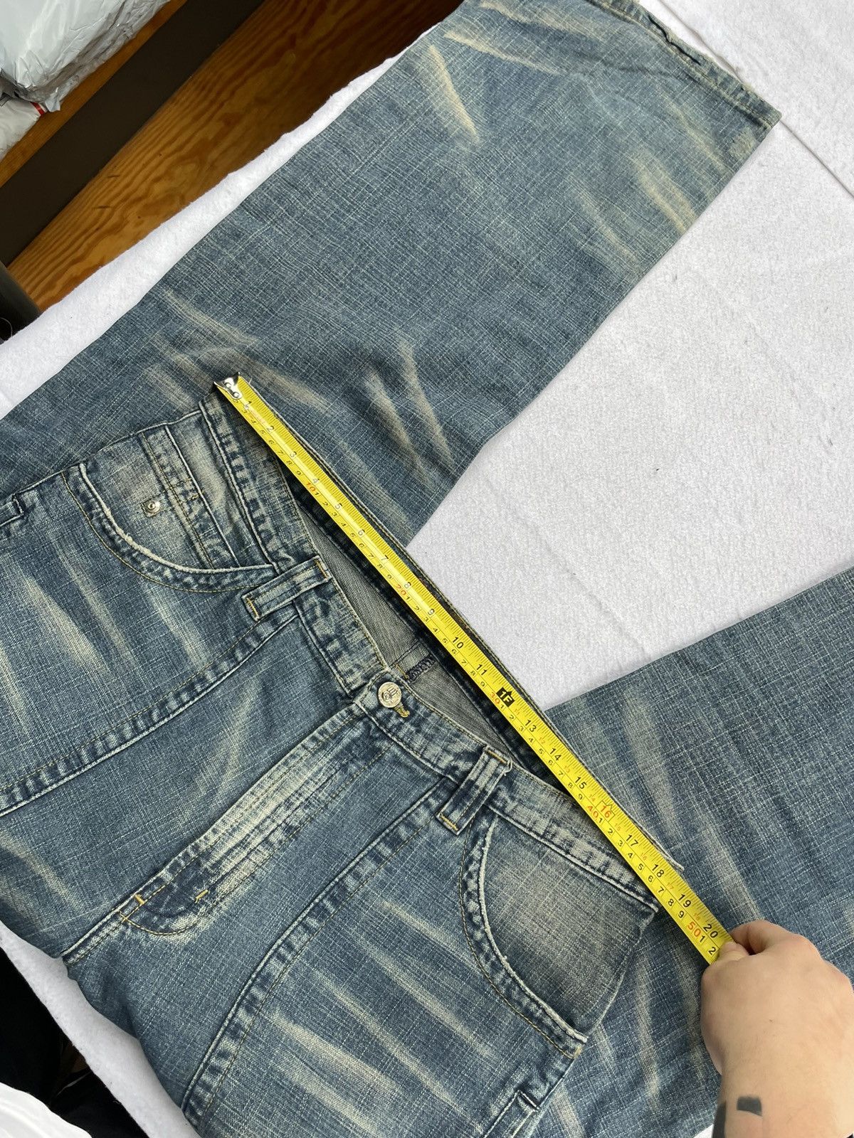JNCO Vintage Miskeen Embroidered Baggy Y2K Jeans 36x34 Size US 36 / EU 52 - 11 Thumbnail