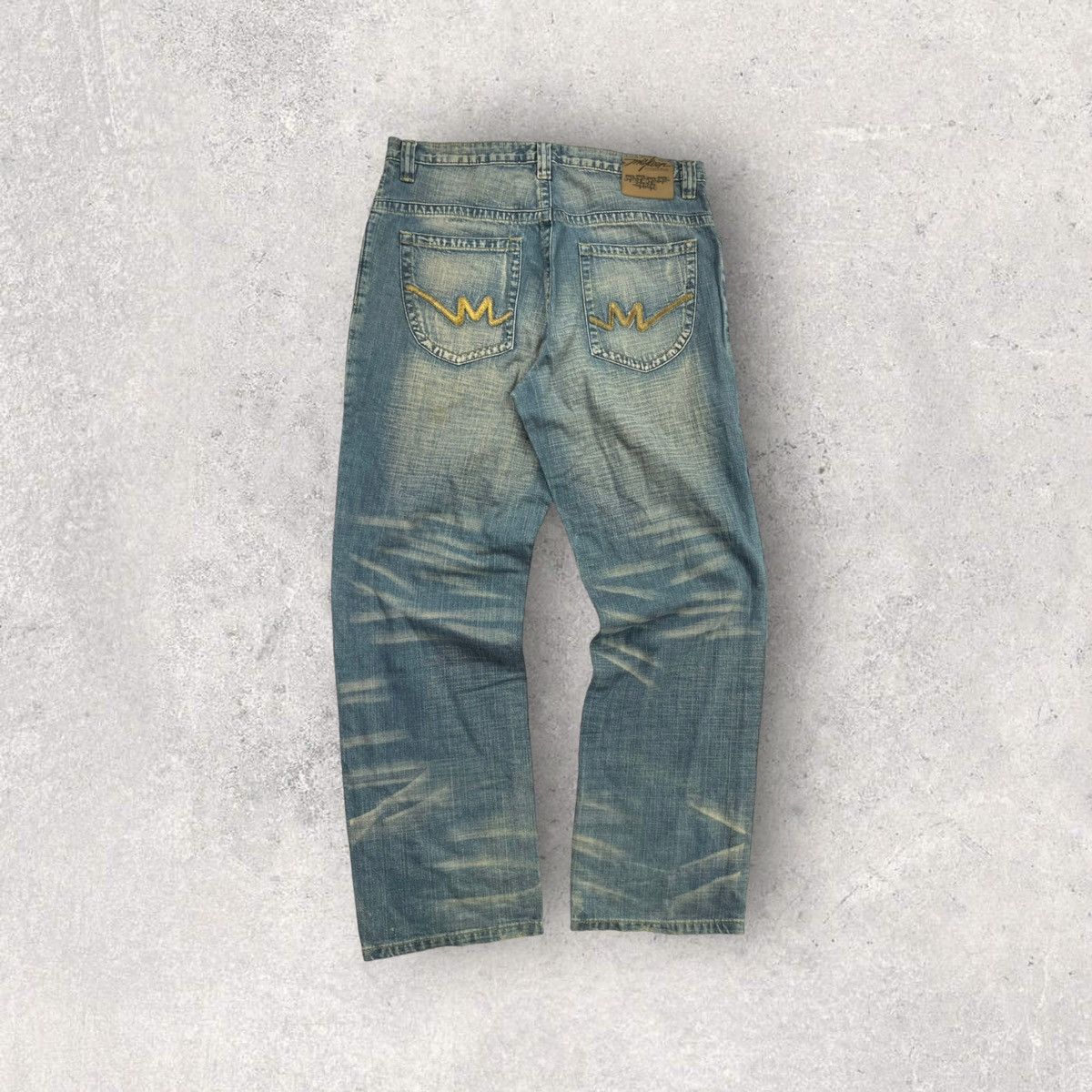 JNCO Vintage Miskeen Embroidered Baggy Y2K Jeans 36x34 Size US 36 / EU 52 - 1 Thumbnail