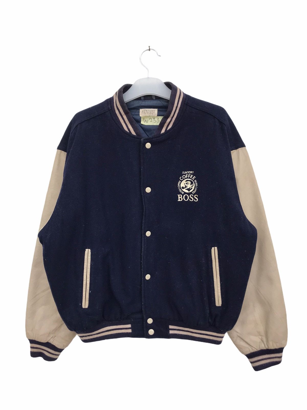 Vintage Rare!! Vintage Suntory Boss Varsity Jacket Size US L / EU 52-54 / 3 - 2 Thumbnail