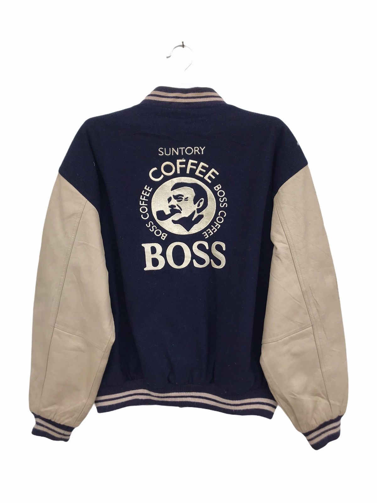 Vintage Rare!! Vintage Suntory Boss Varsity Jacket Size US L / EU 52-54 / 3 - 1 Thumbnail