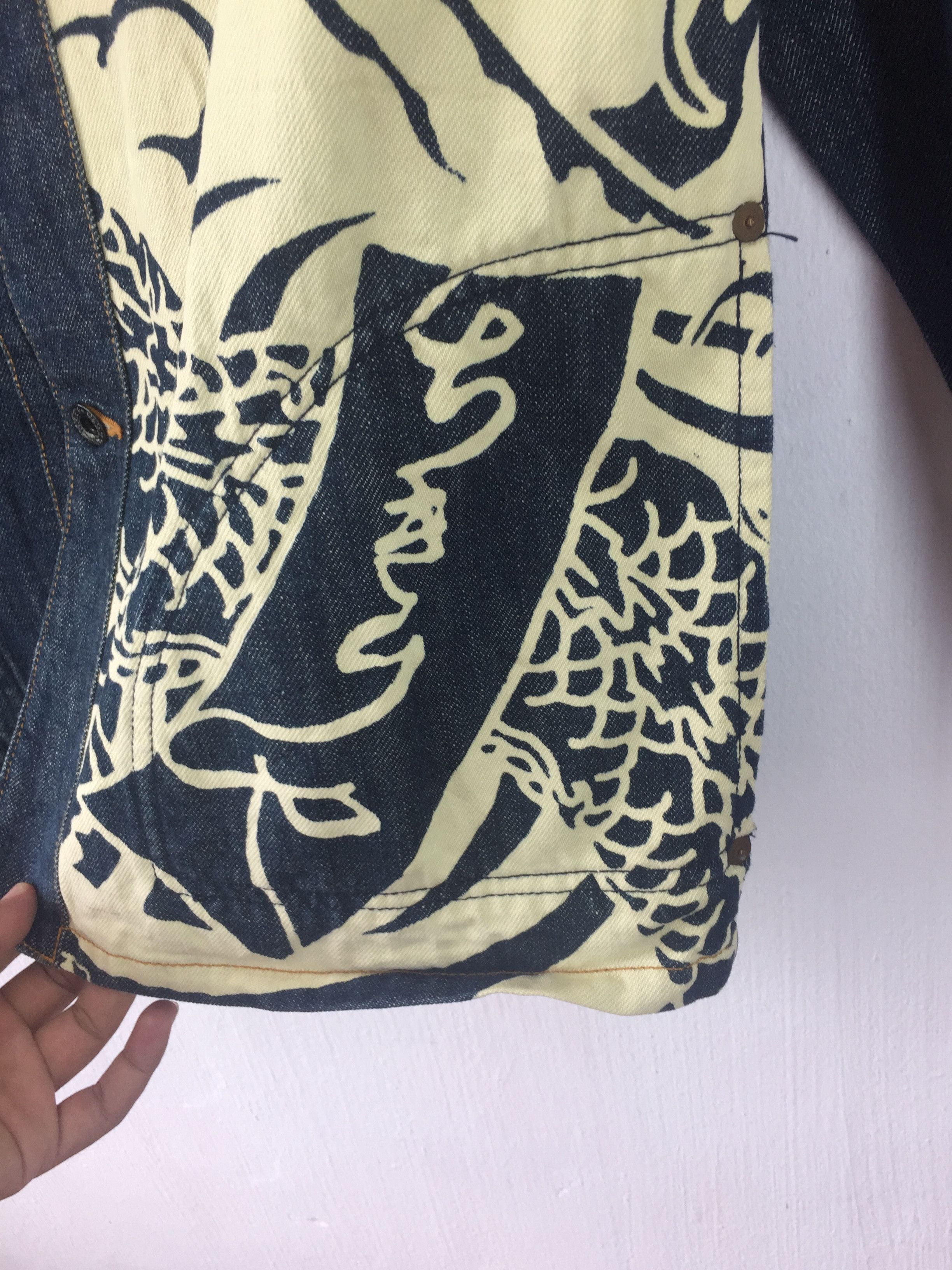 Japanese Brand CHIKIRIYA DRAGON PRINTED DENIM JACKET MADE IN JAPAN Size US L / EU 52-54 / 3 - 8 Thumbnail