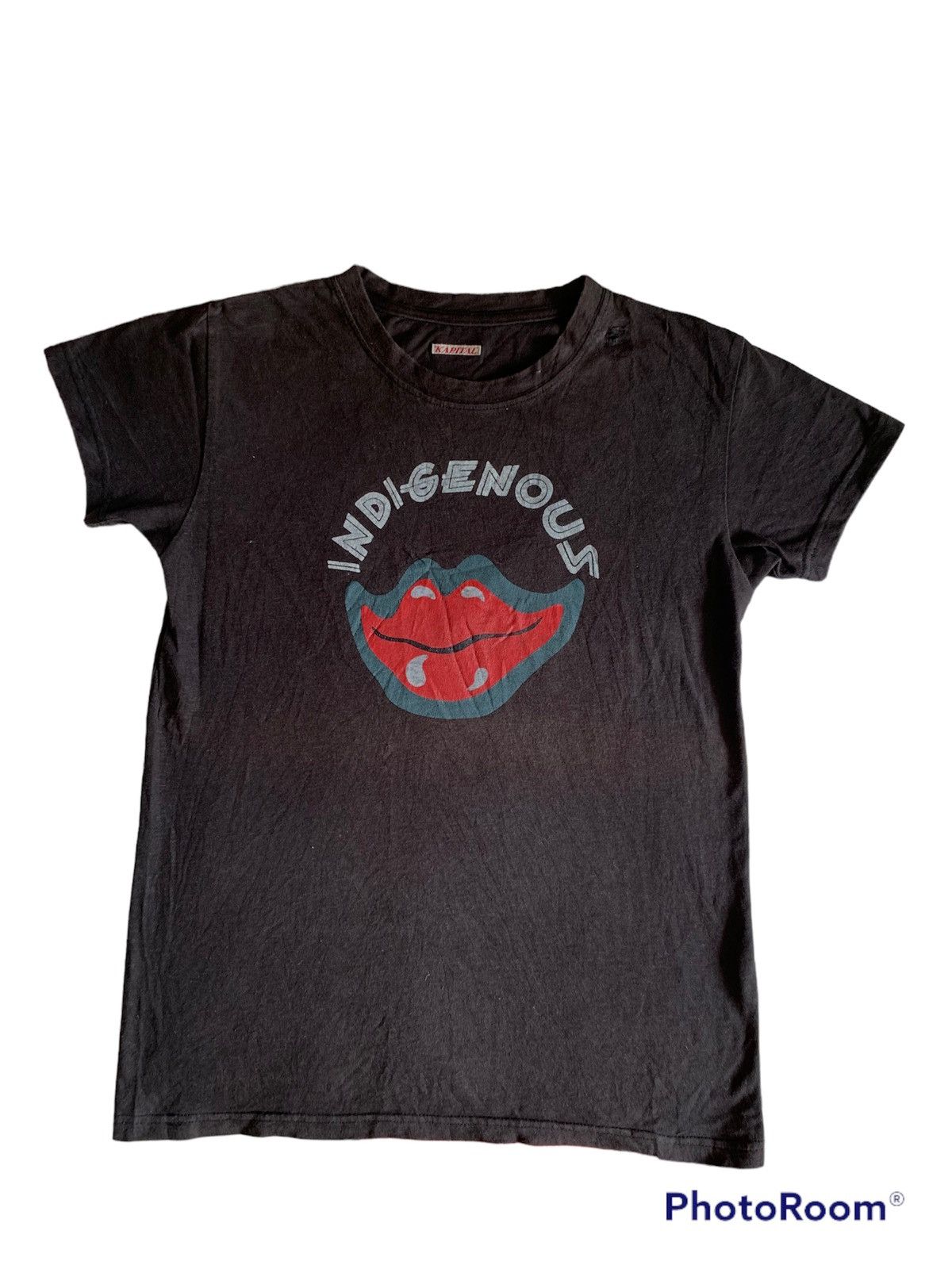 image of Kapital Indigenous T-Shirt in Black, Men's (Size XS)