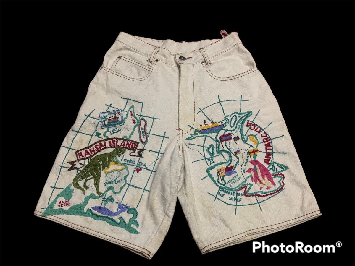 Kansai Yamamoto RARE kansai yamamoto short pant art design Size US 27 - 1 Thumbnail