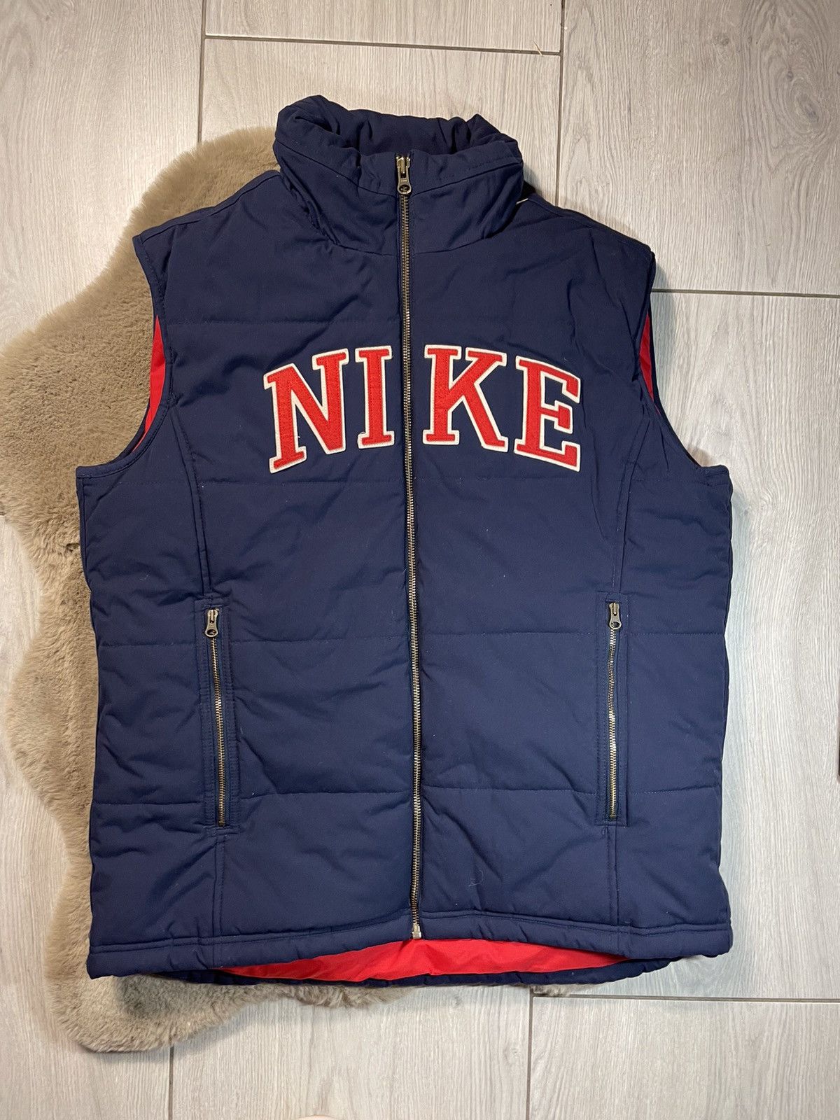 image of Mens Vest Nike Vintage Athletic 1971 M 00S in Blue (Size Medium)