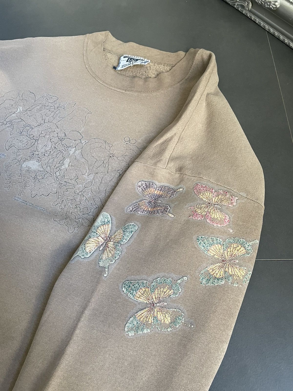 Japanese Brand × Lee × Vintage Vintage 90s Blanked Boxy Oversized Faded Sweatshirt Russel Size US XL / EU 56 / 4 - 5 Thumbnail