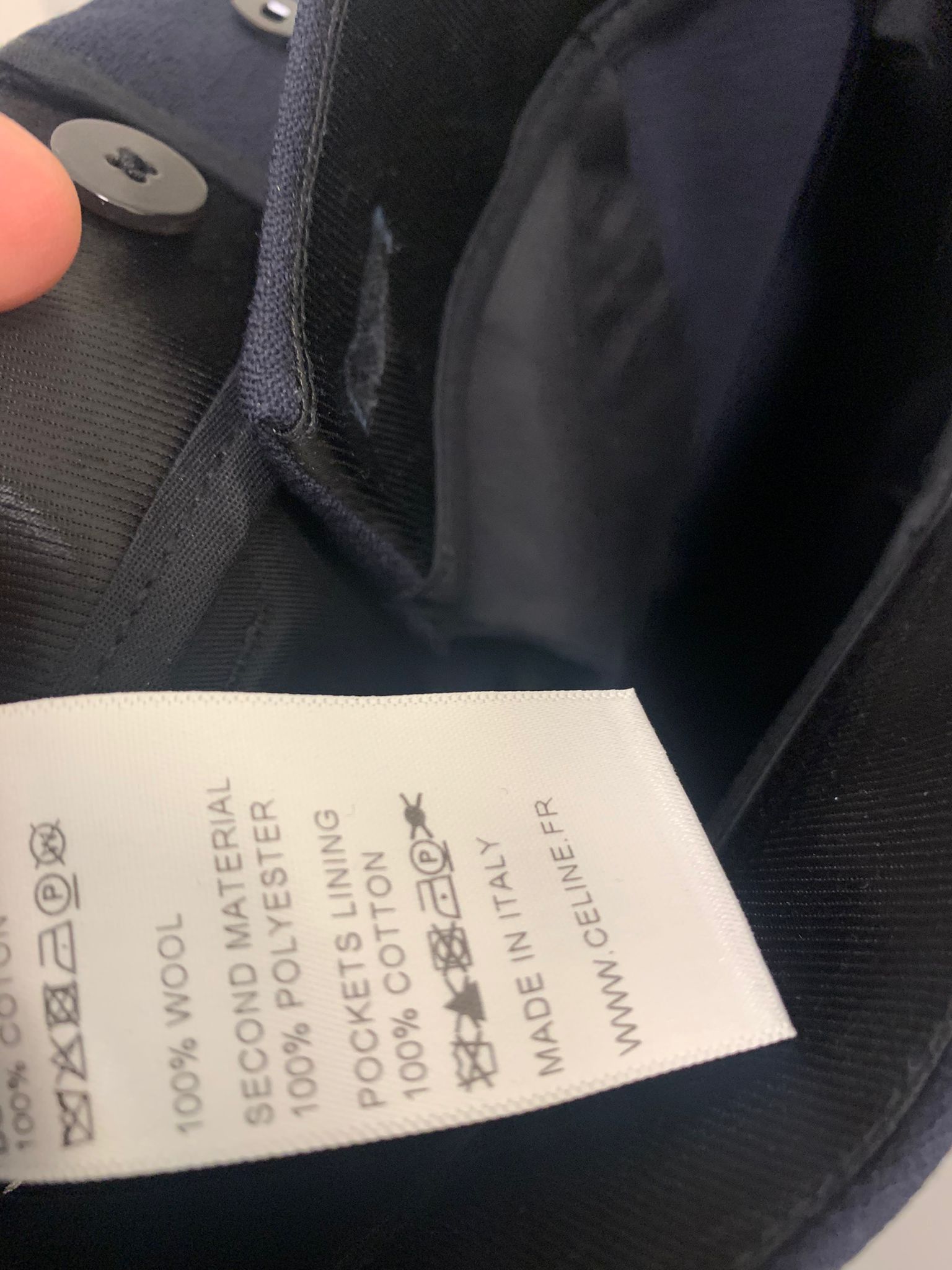 Celine Classic Tux Pants in Dark Blue Size US 30 / EU 46 - 10 Thumbnail