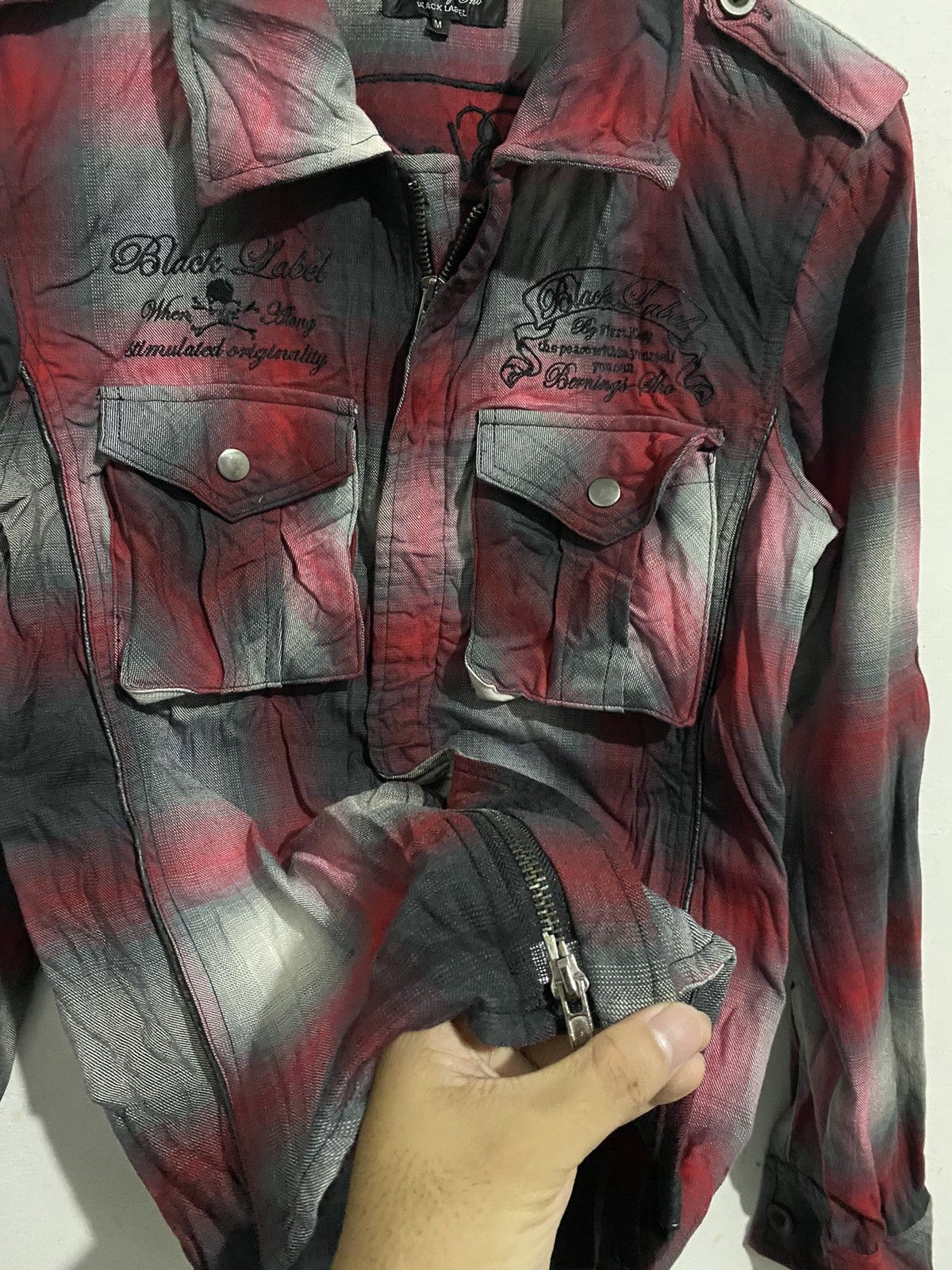 14th Addiction × KMRii × Yasuyuki Ishii 💸BINDINGOFFER💸Japanese-BerningSho Flannel Zipper Patched Size US M / EU 48-50 / 2 - 5 Thumbnail