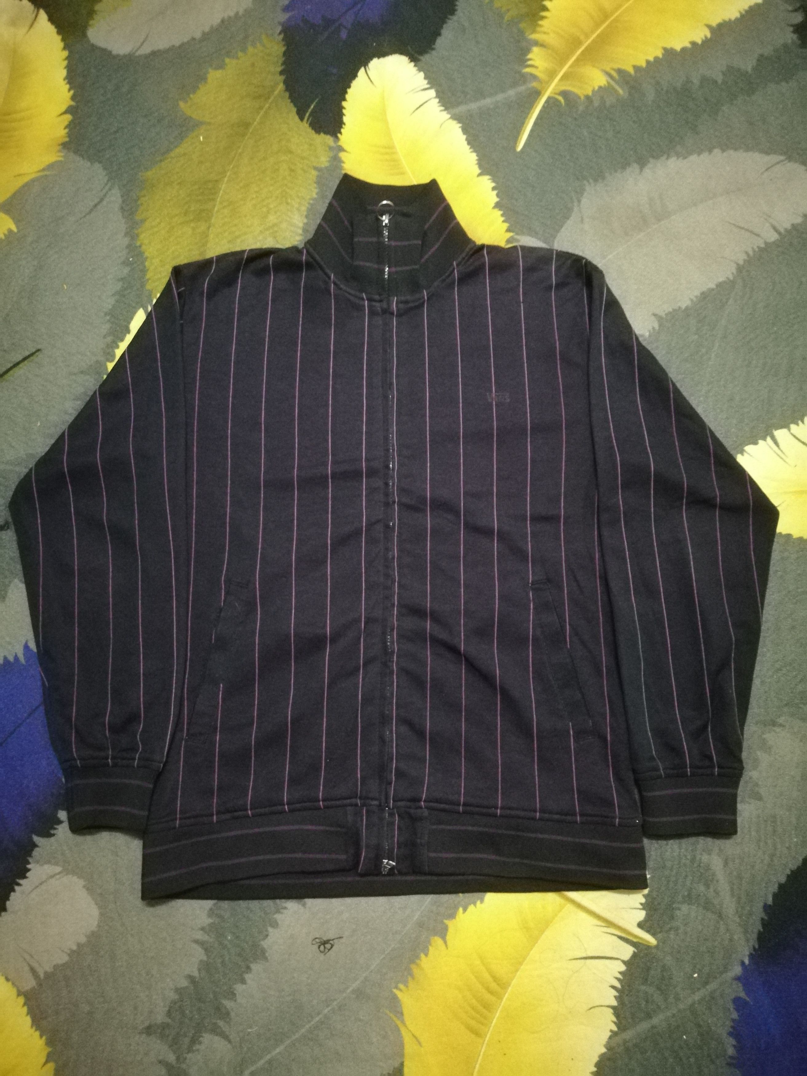 Vintage 90s Vans Stripe Zipper Sweater