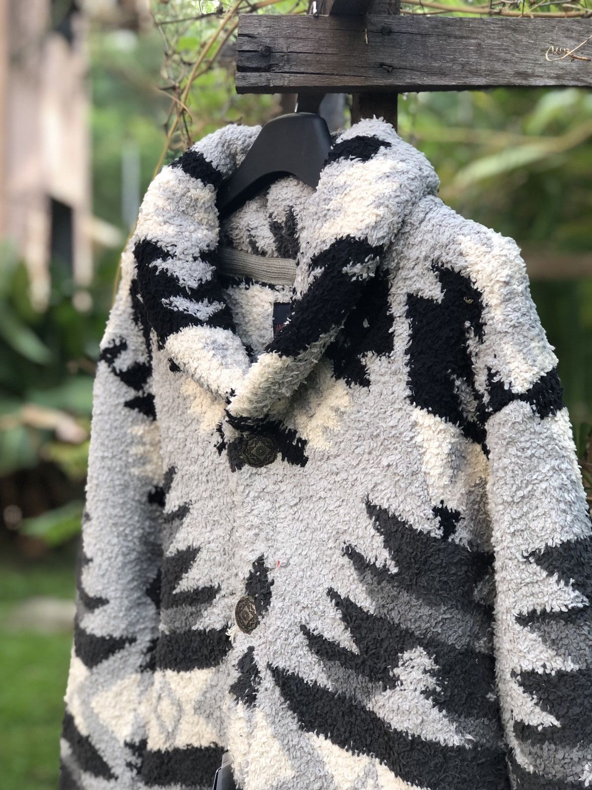 Japanese Brand Shawl Collar Cardigan Jacket Sherpa Native by Anti Ballistic Size US L / EU 52-54 / 3 - 3 Thumbnail