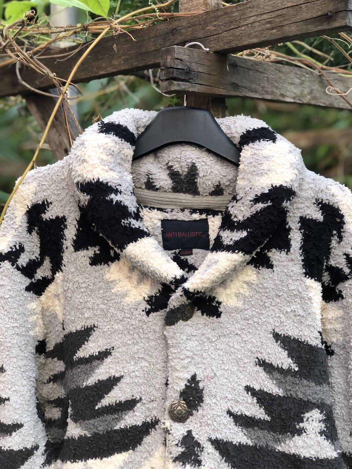Japanese Brand Shawl Collar Cardigan Jacket Sherpa Native by Anti Ballistic Size US L / EU 52-54 / 3 - 2 Thumbnail