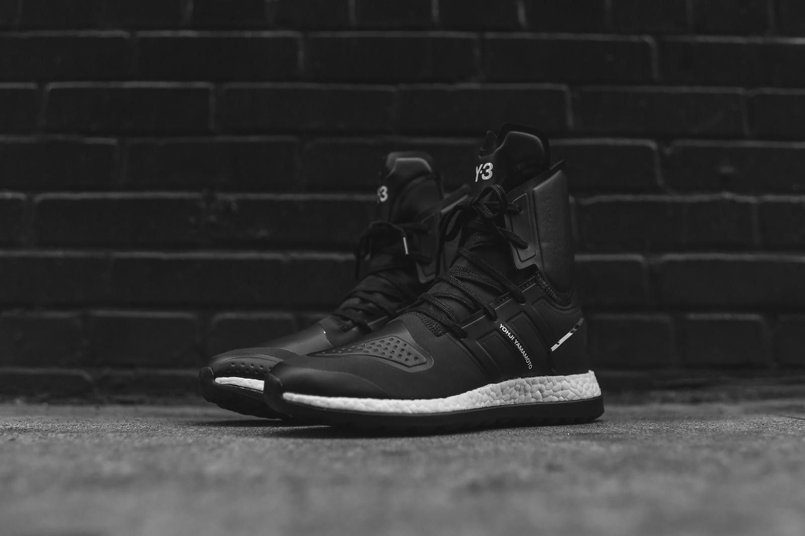 Y-3 Y-3 Yohji Pure Boost ZG High Sneakers - Black/White Size US 7.5 / EU 40-41 - 2 Thumbnail