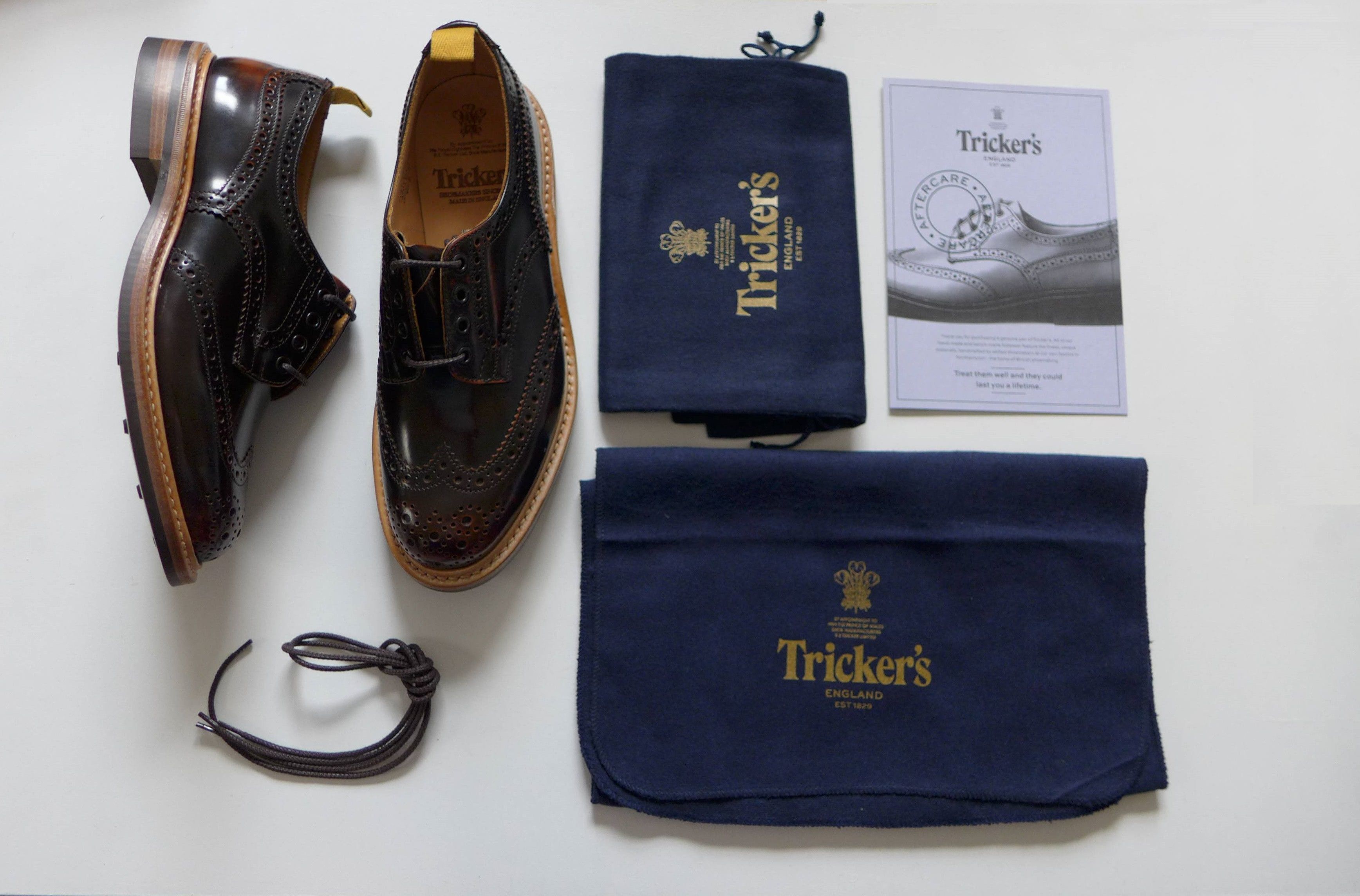 Tricker's Trickers Bourton Revival Brogue Shoes - Brown Leather Size US 11 / EU 44 - 15 Thumbnail
