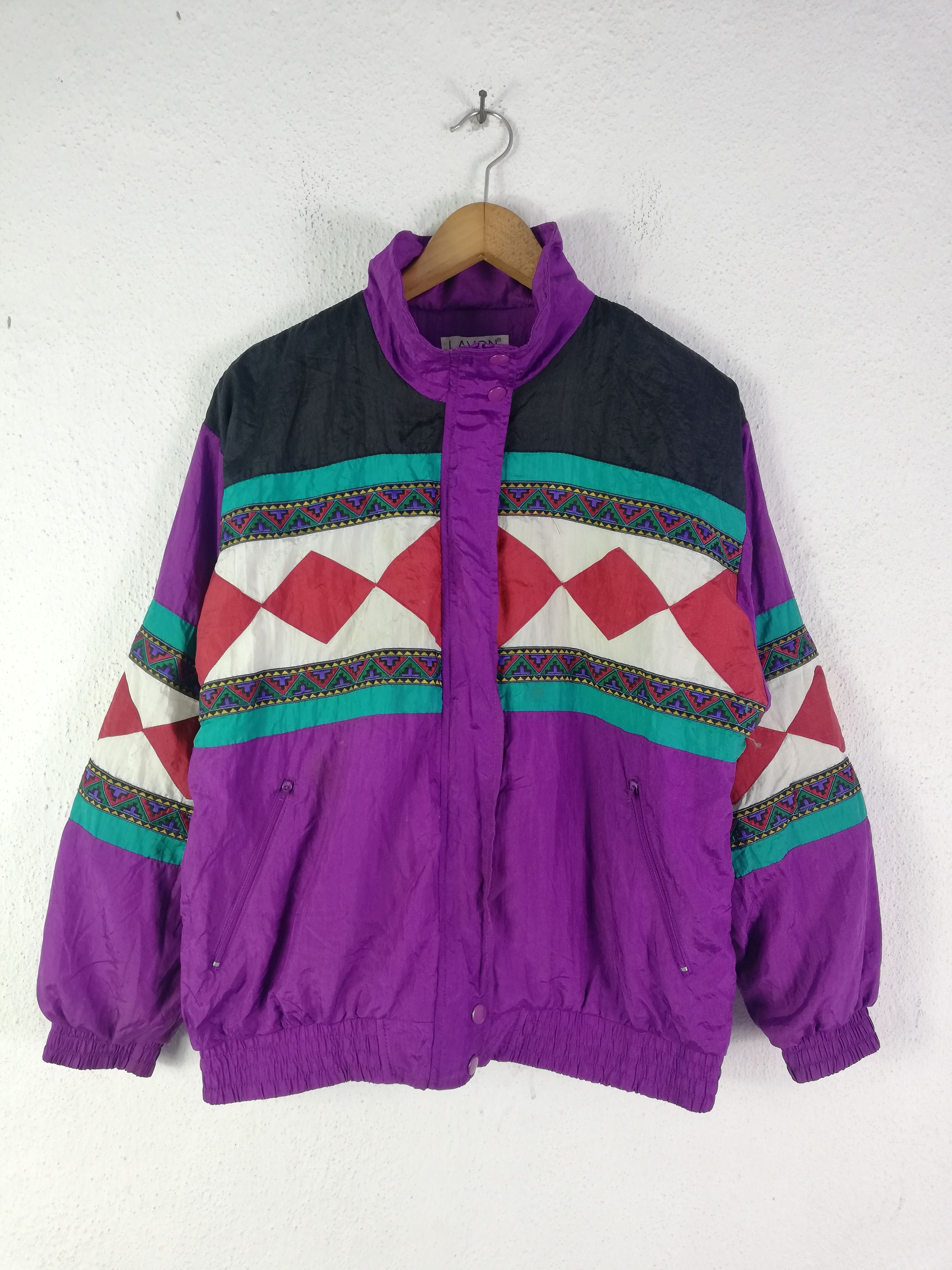 Japanese Brand × Vintage Vintage 90s Fashion Colour Block Outdoor Zipper Jacket Size US M / EU 48-50 / 2 - 1 Thumbnail
