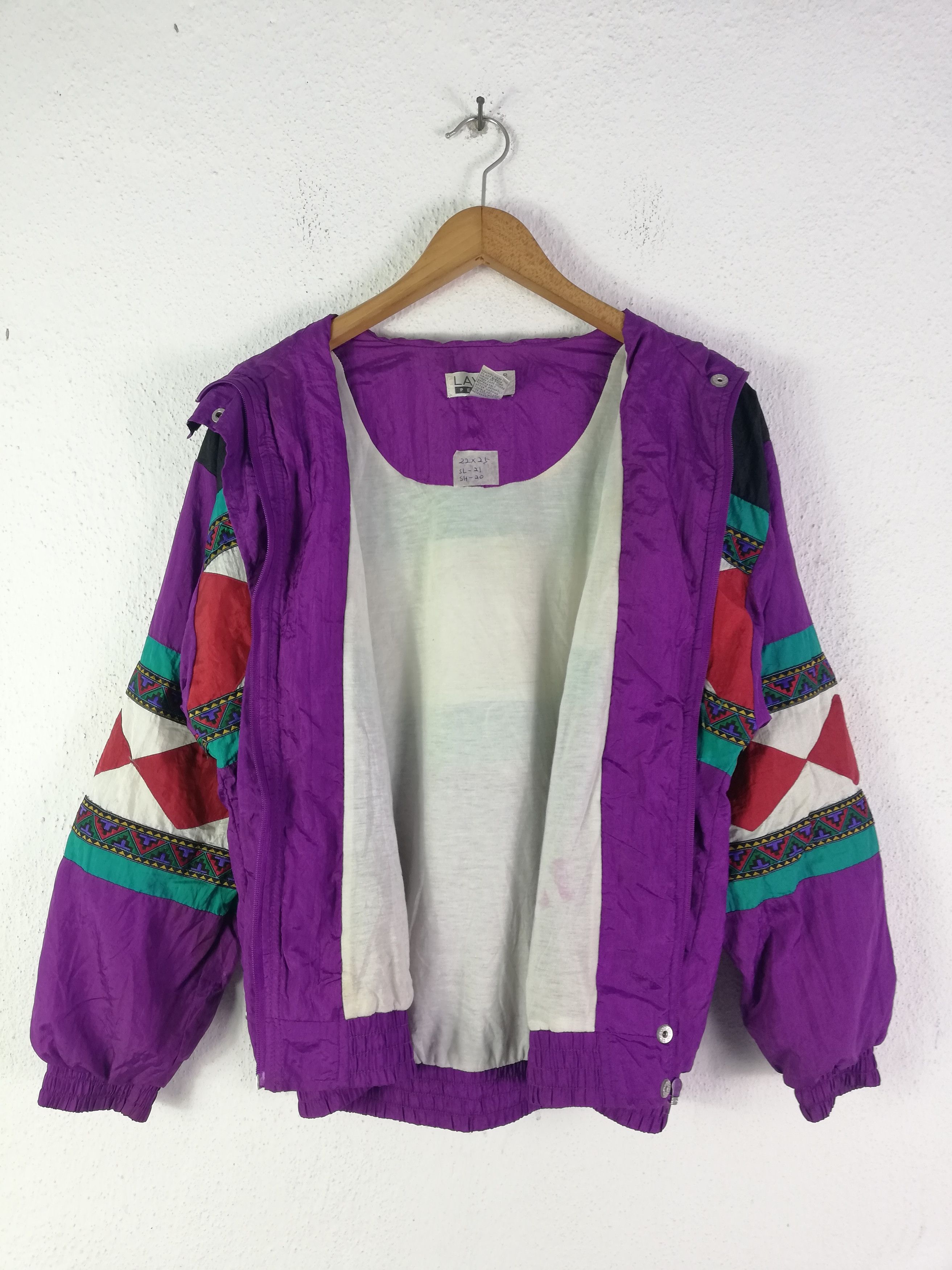 Japanese Brand × Vintage Vintage 90s Fashion Colour Block Outdoor Zipper Jacket Size US M / EU 48-50 / 2 - 5 Thumbnail