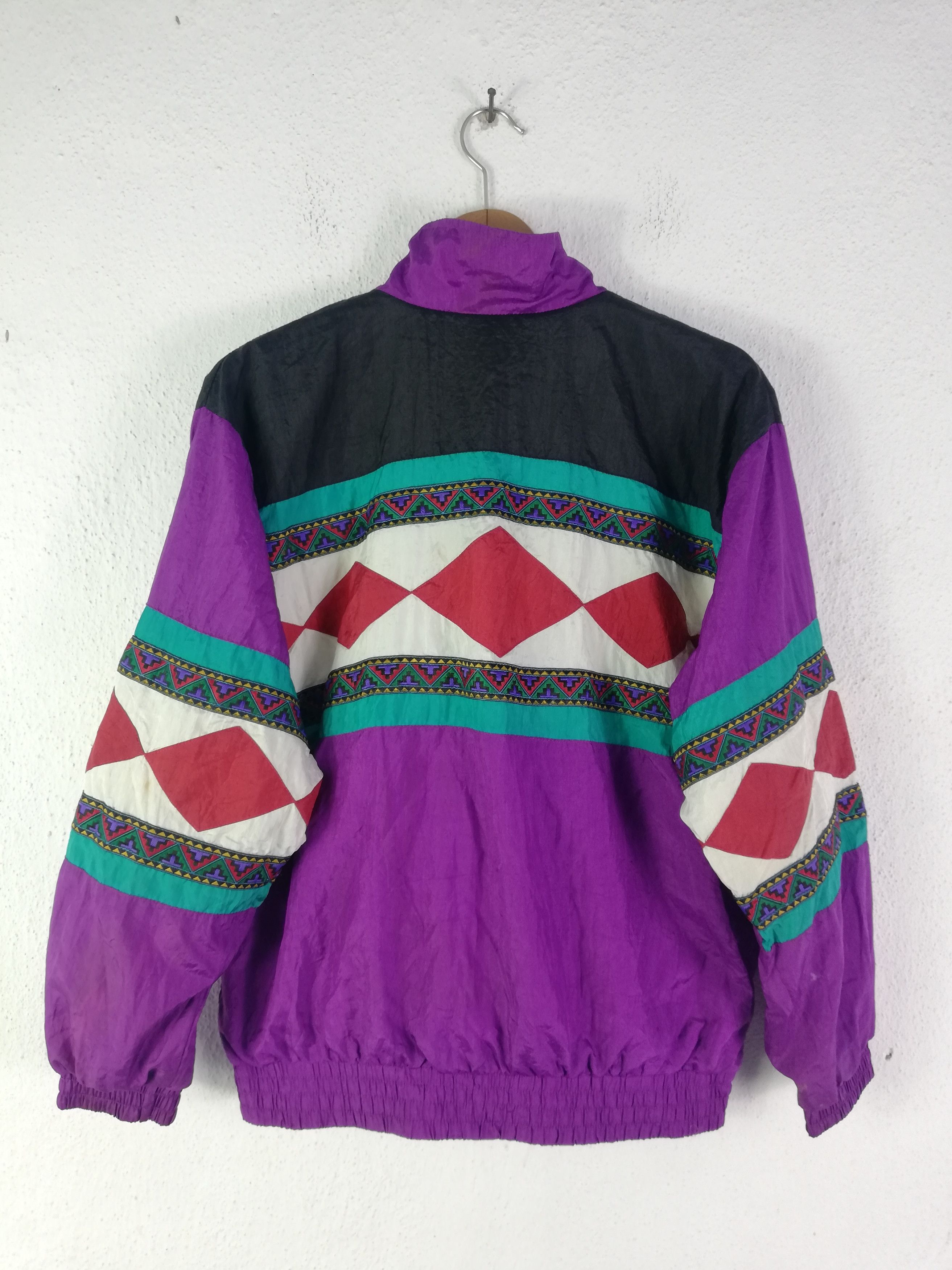 Japanese Brand × Vintage Vintage 90s Fashion Colour Block Outdoor Zipper Jacket Size US M / EU 48-50 / 2 - 2 Thumbnail