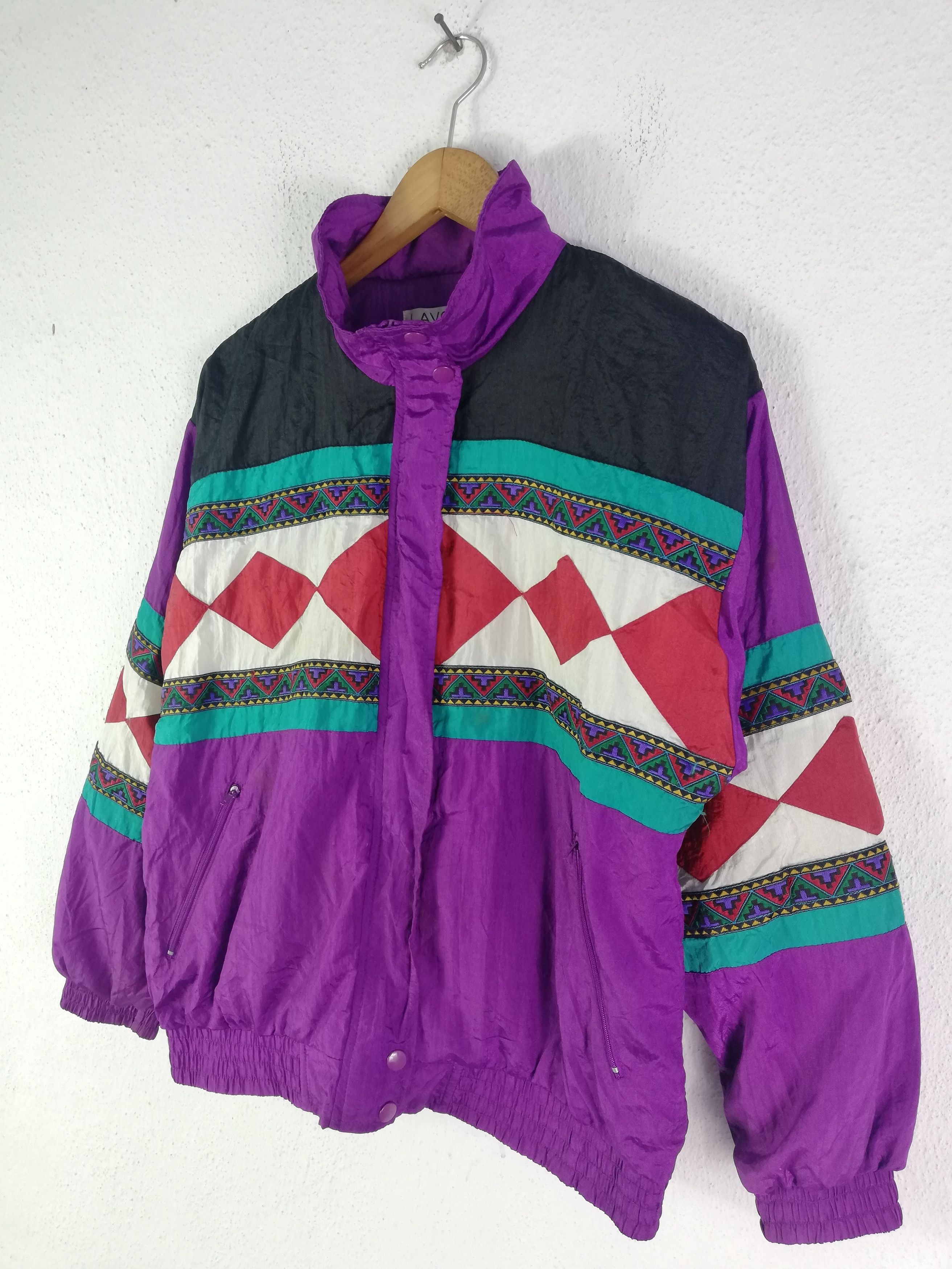 Japanese Brand × Vintage Vintage 90s Fashion Colour Block Outdoor Zipper Jacket Size US M / EU 48-50 / 2 - 3 Thumbnail