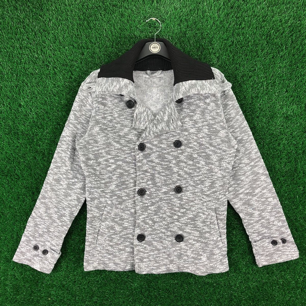 Japanese Brand Vintage Pea Coat Jacket Double Breasted by Menz Style Size US S / EU 44-46 / 1 - 1 Thumbnail