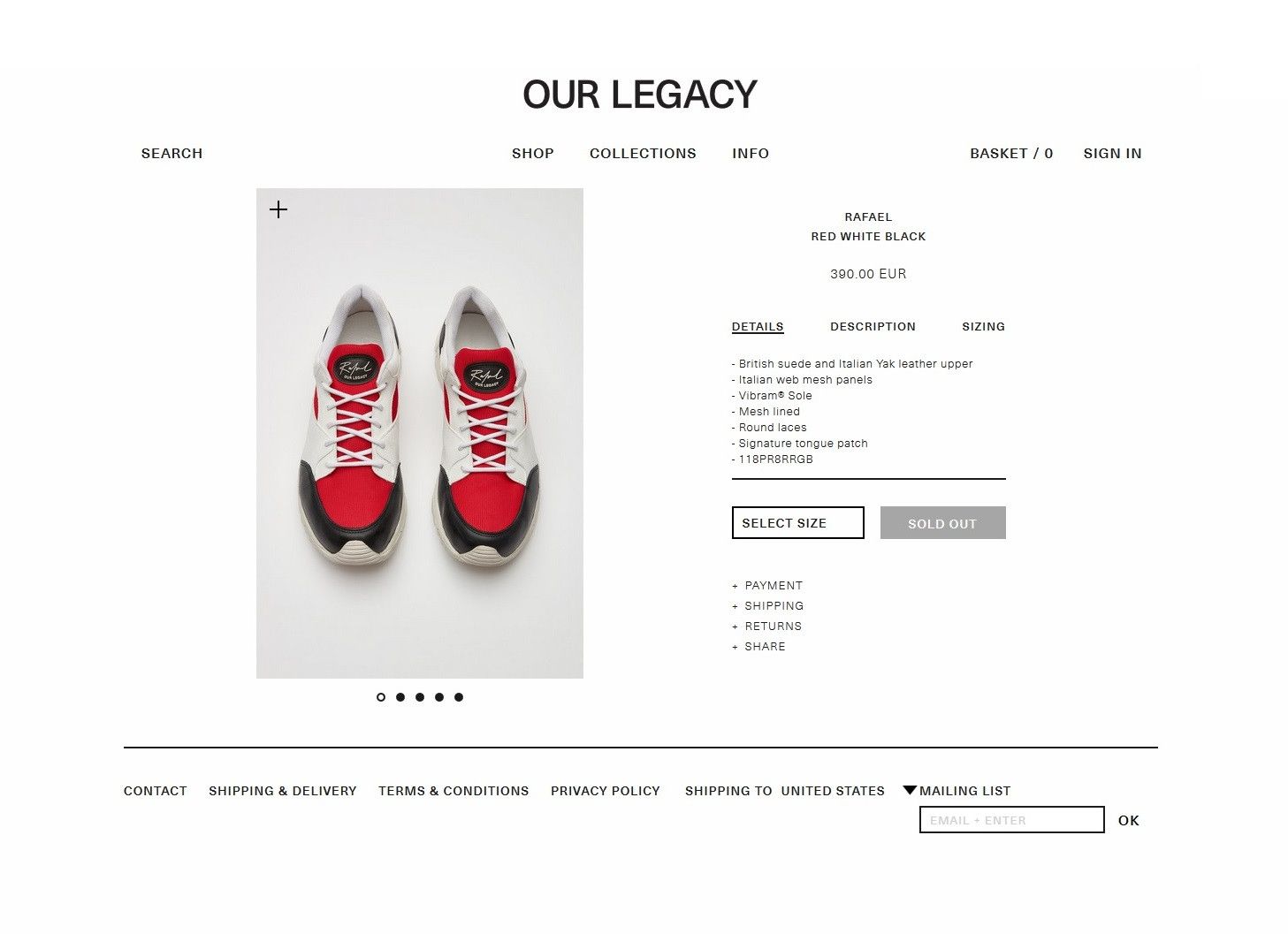 Our Legacy Our Legacy Rafael Sneakers - Red White Black Size US 12 / EU 45 - 19 Thumbnail