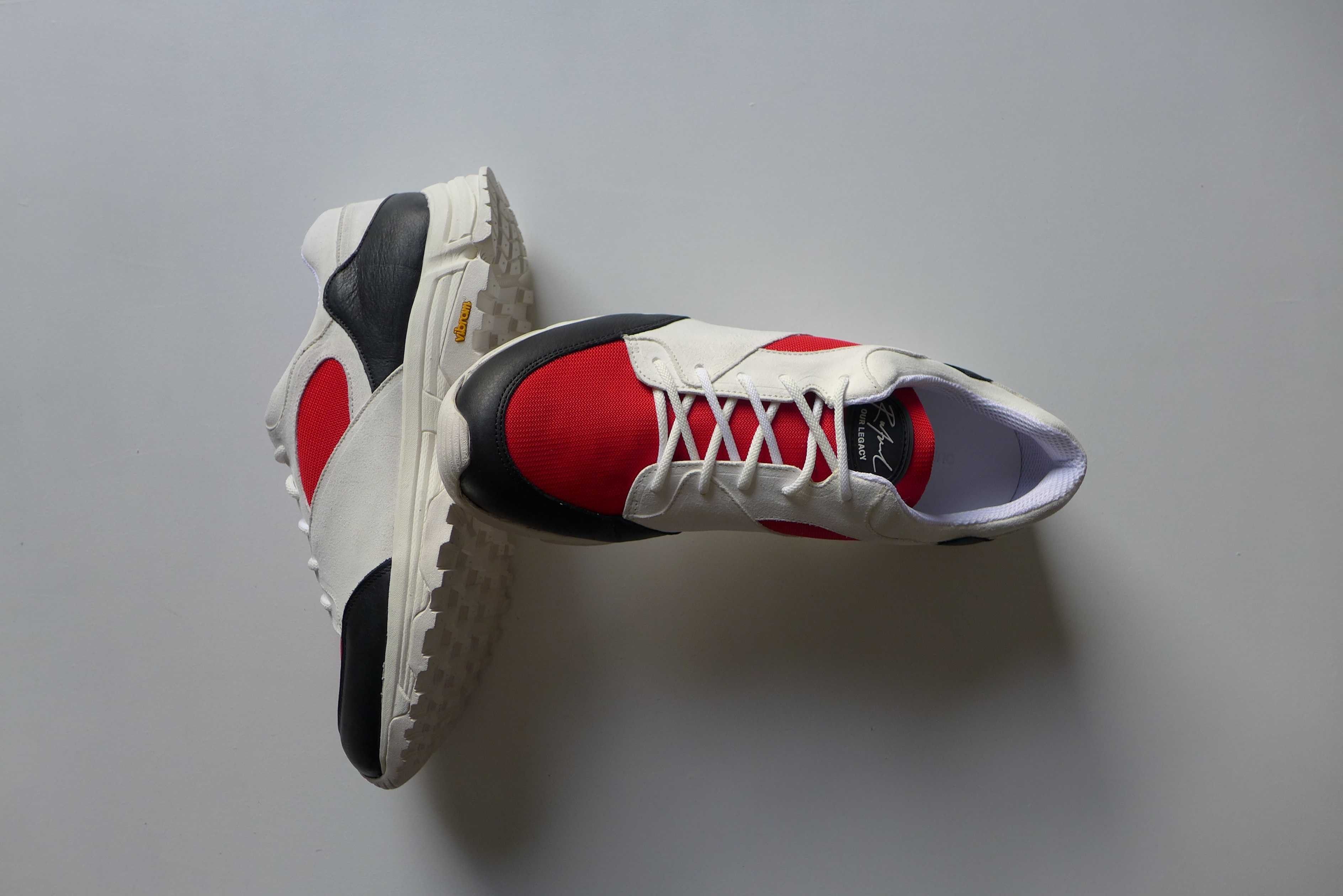 image of Our Legacy Rafael Sneakers - Red White Black, Men's (Size 12)