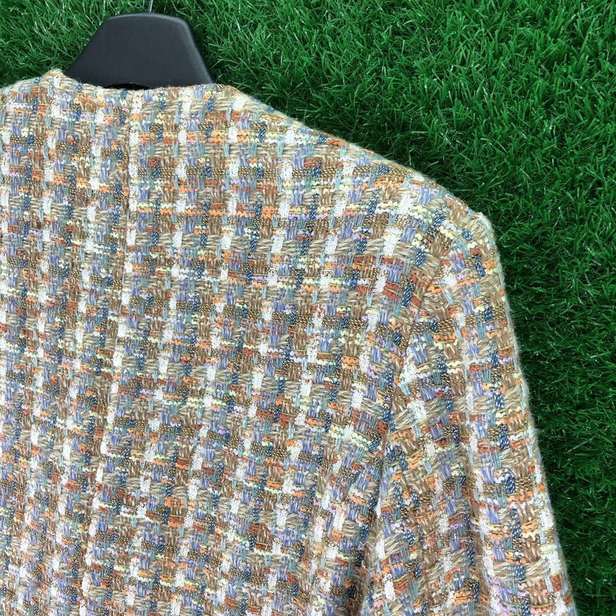 Vintage Vintage Handmade Hybrid Tweed Fabric Women Cardigan Size S / US 4 / IT 40 - 5 Thumbnail