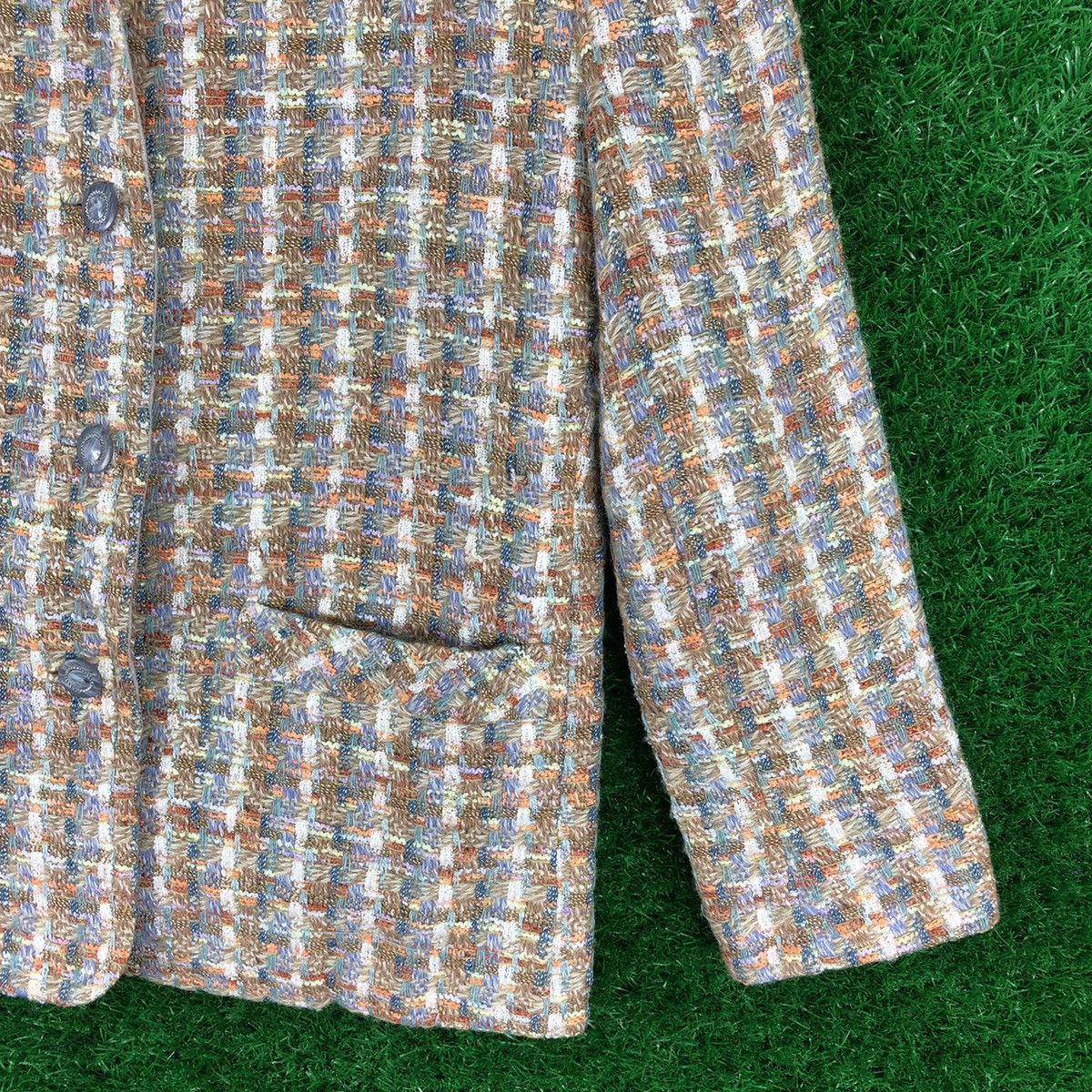 Vintage Vintage Handmade Hybrid Tweed Fabric Women Cardigan Size S / US 4 / IT 40 - 3 Thumbnail