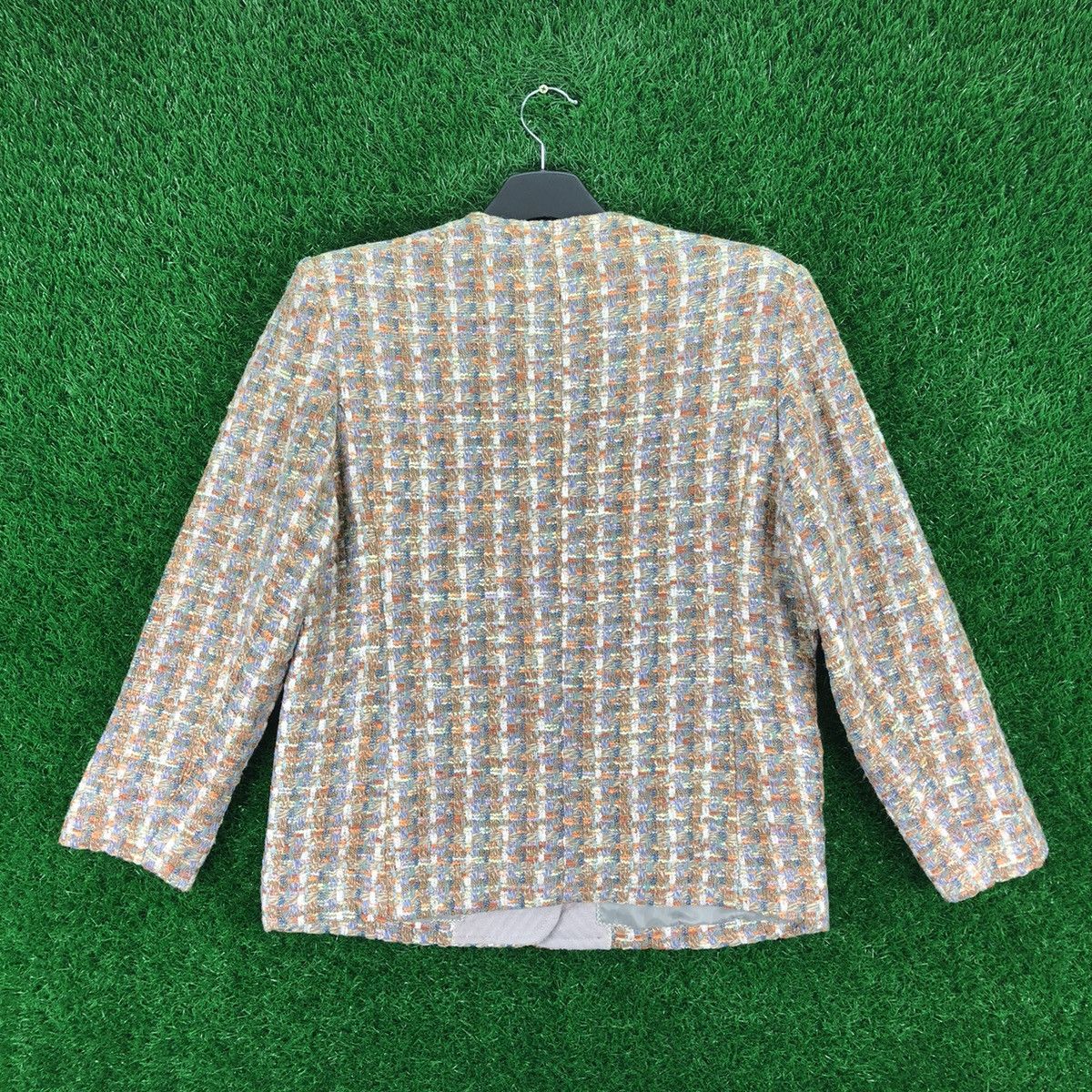 Vintage Vintage Handmade Hybrid Tweed Fabric Women Cardigan Size S / US 4 / IT 40 - 4 Thumbnail
