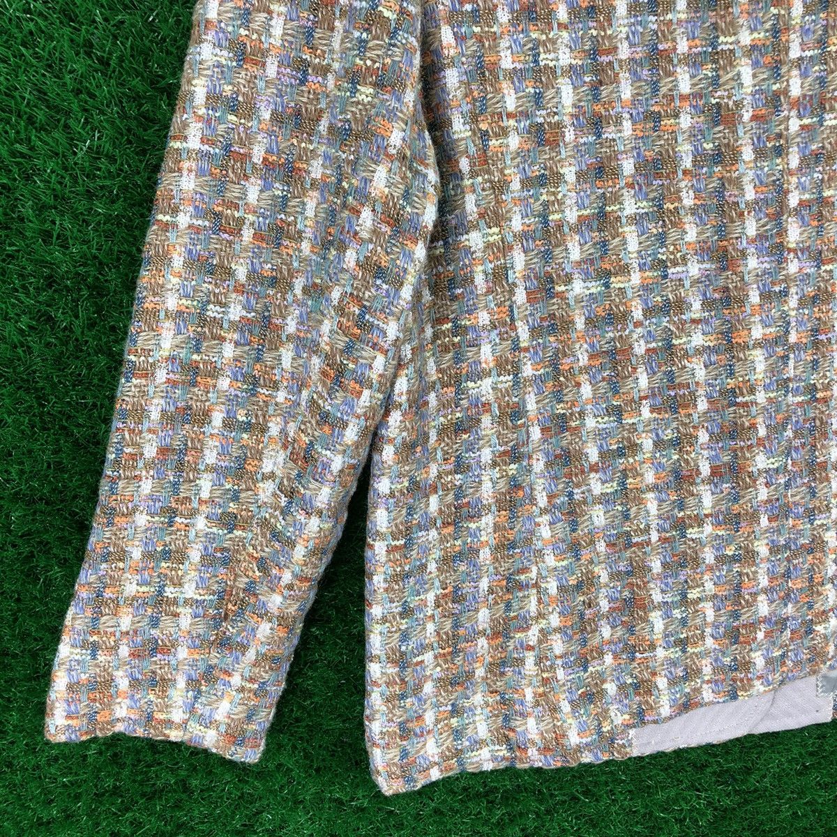 Vintage Vintage Handmade Hybrid Tweed Fabric Women Cardigan Size S / US 4 / IT 40 - 6 Thumbnail