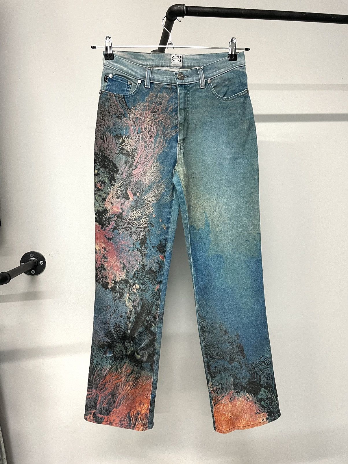 Roberto Cavalli blue cropped skinny jeans made in Italy size 6 top (42)