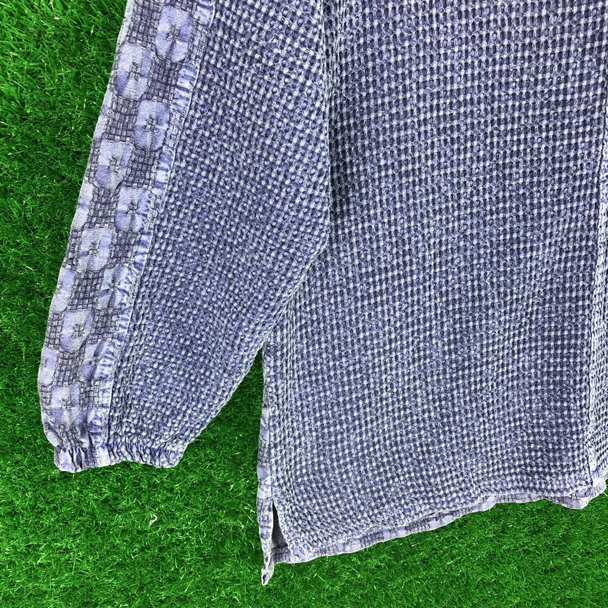 Japanese Brand Vintage 90's Blouse Indigo Pullover Quarter Button Up Size M / US 6-8 / IT 42-44 - 6 Thumbnail