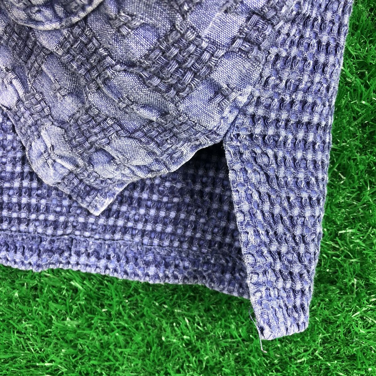 Japanese Brand Vintage 90's Blouse Indigo Pullover Quarter Button Up Size M / US 6-8 / IT 42-44 - 10 Thumbnail