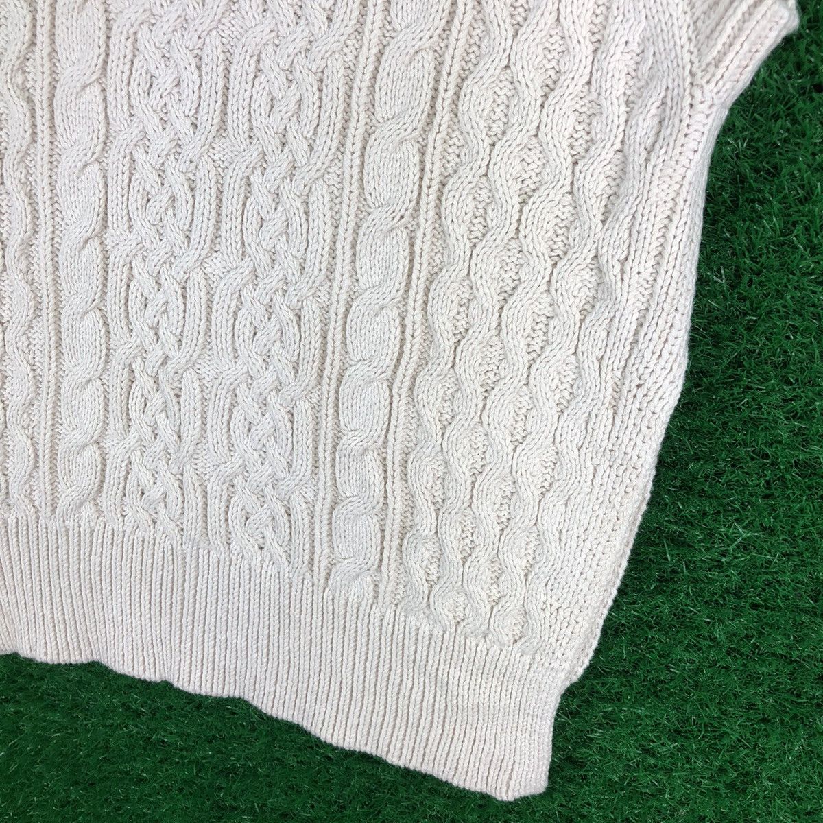 Aran Isles Knitwear Rope Picnic Cable Knit Women Vest Pullover Size S / US 4 / IT 40 - 3 Thumbnail